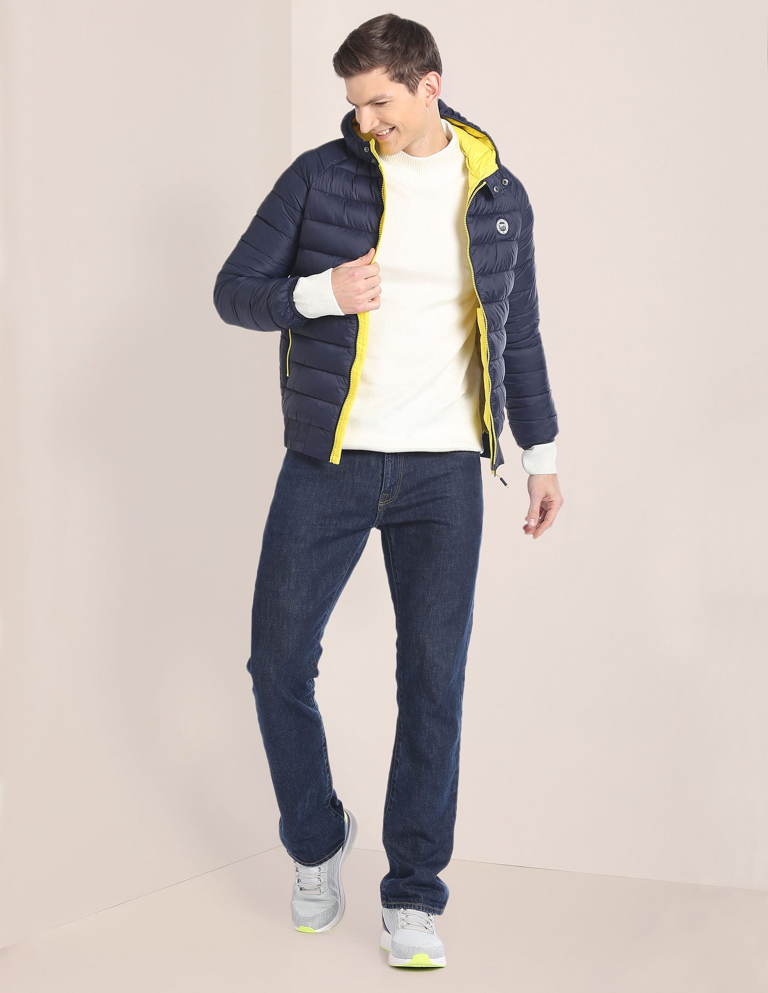 Solid Hooded Puffer Jacket Navy - U.S. POLO ASSN. | Large