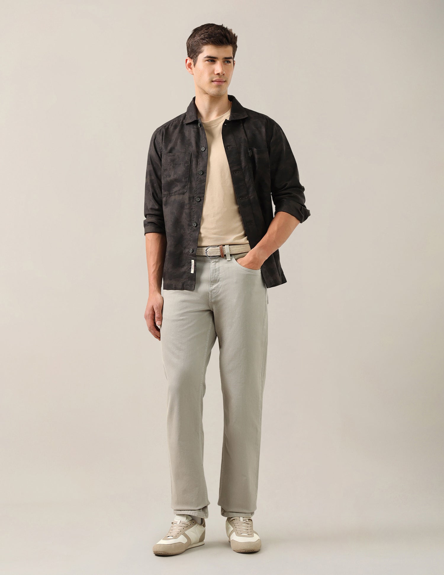 Shawn Relaxed Fit Green Jeans Sage - U.S. Polo Assn. India | Large