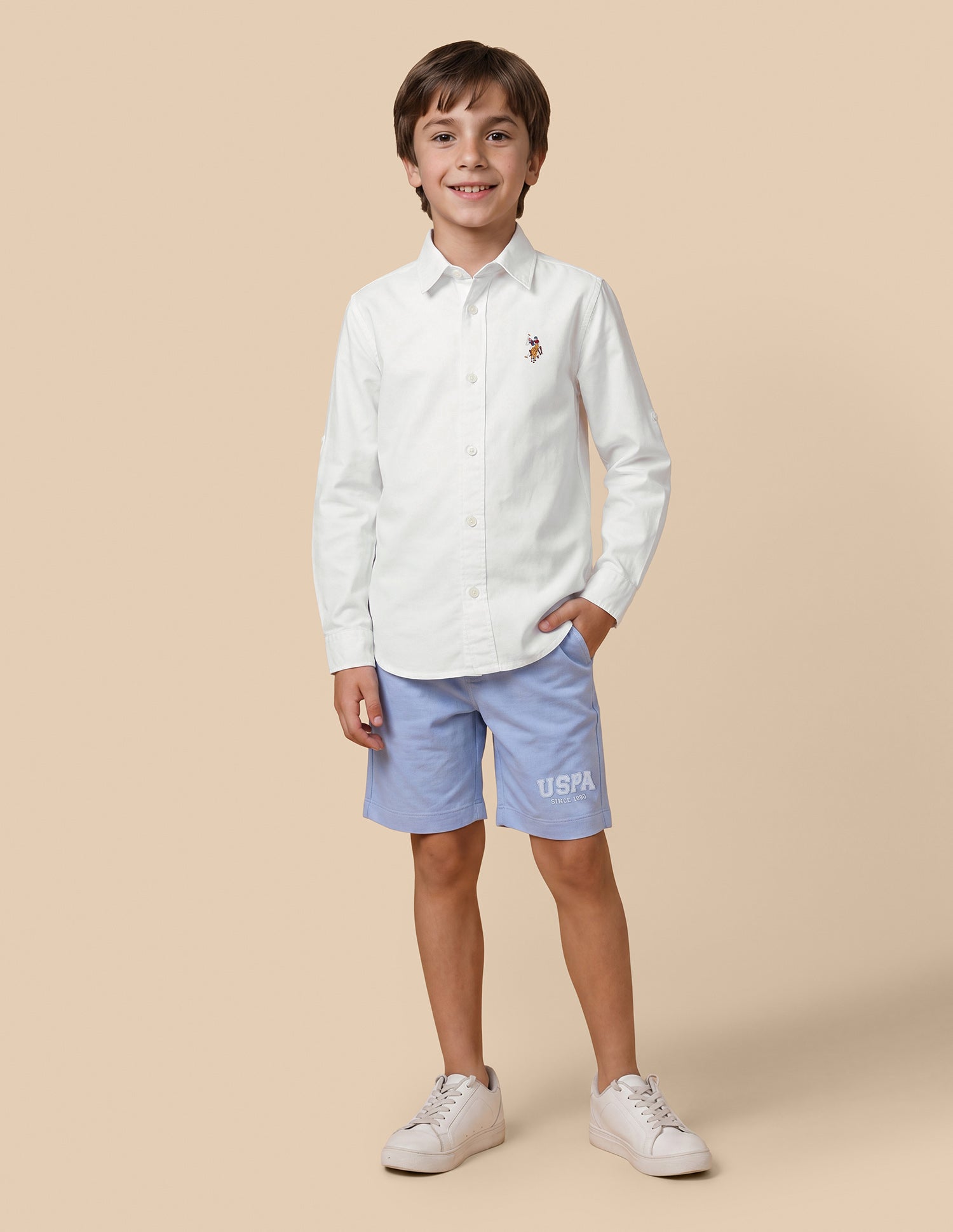 Solid Regular Fit Shirt White - U.S. Polo Assn. India | Large