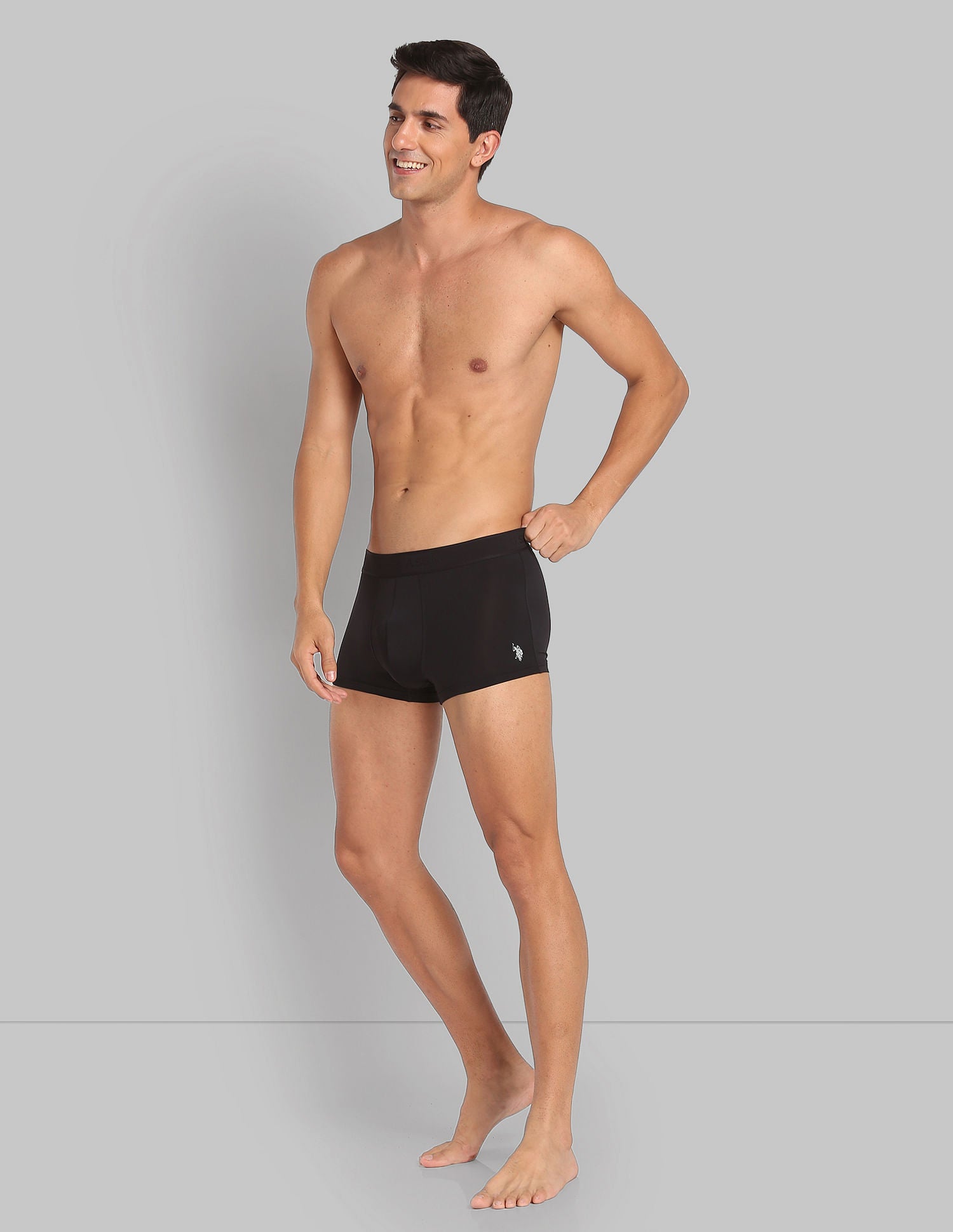 Nylon Stretch Moisture Wicking AT001 Active Trunks - Pack Of 1 Black - U.S. POLO ASSN. | Large