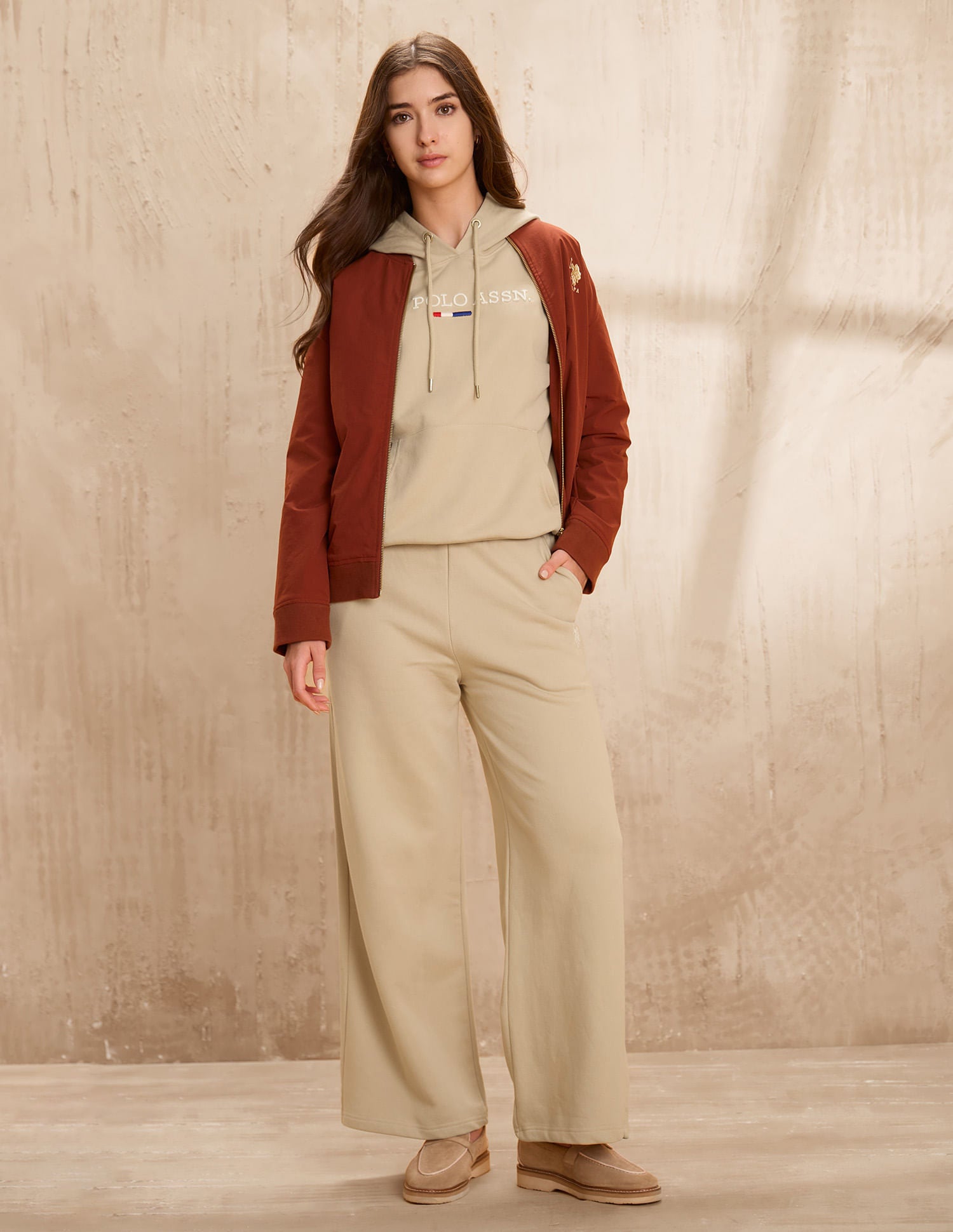 Loose Fit Hooded Sweatshirt White - U.S. POLO ASSN. | Large