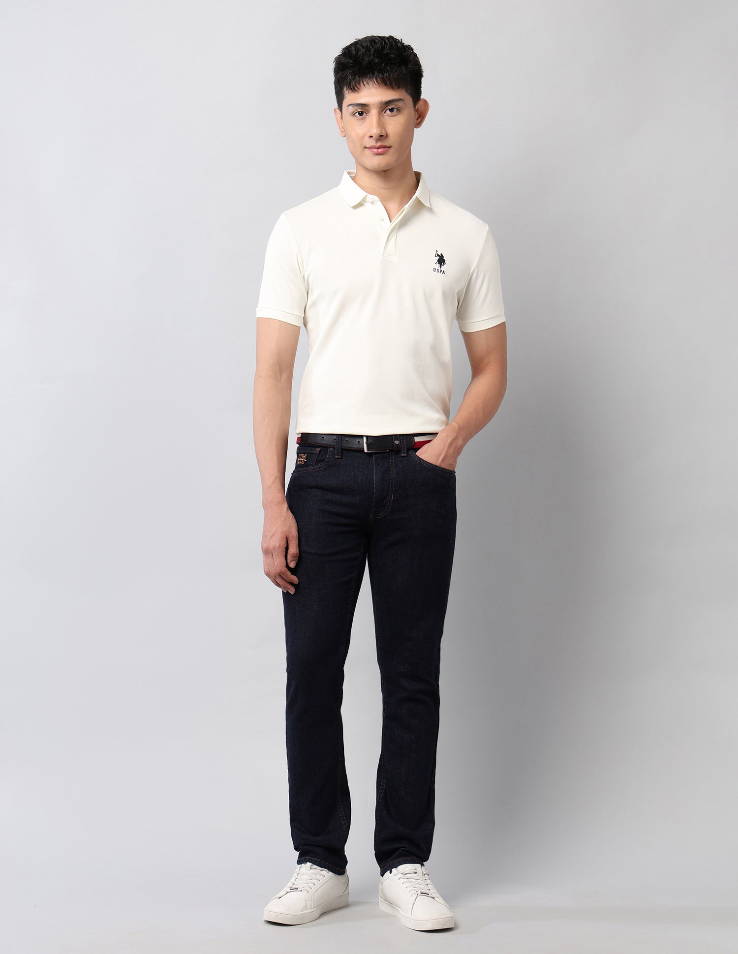 Regallo Skinny Fit Blue Jeans Dark Blue - U.S. Polo Assn. India | Large