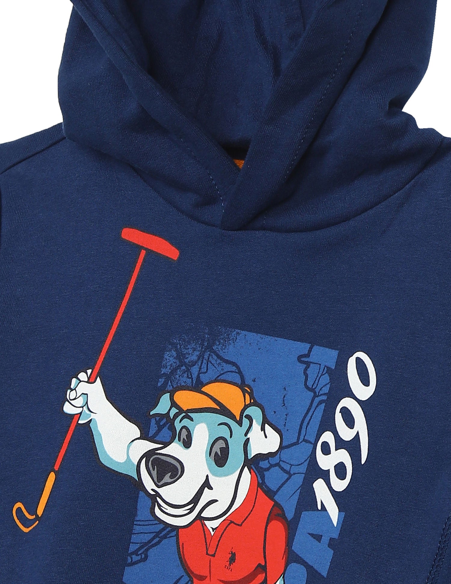 Long Sleeve Graphic Print Hooded Sweatshirt Navy - U.S. POLO ASSN. | Large