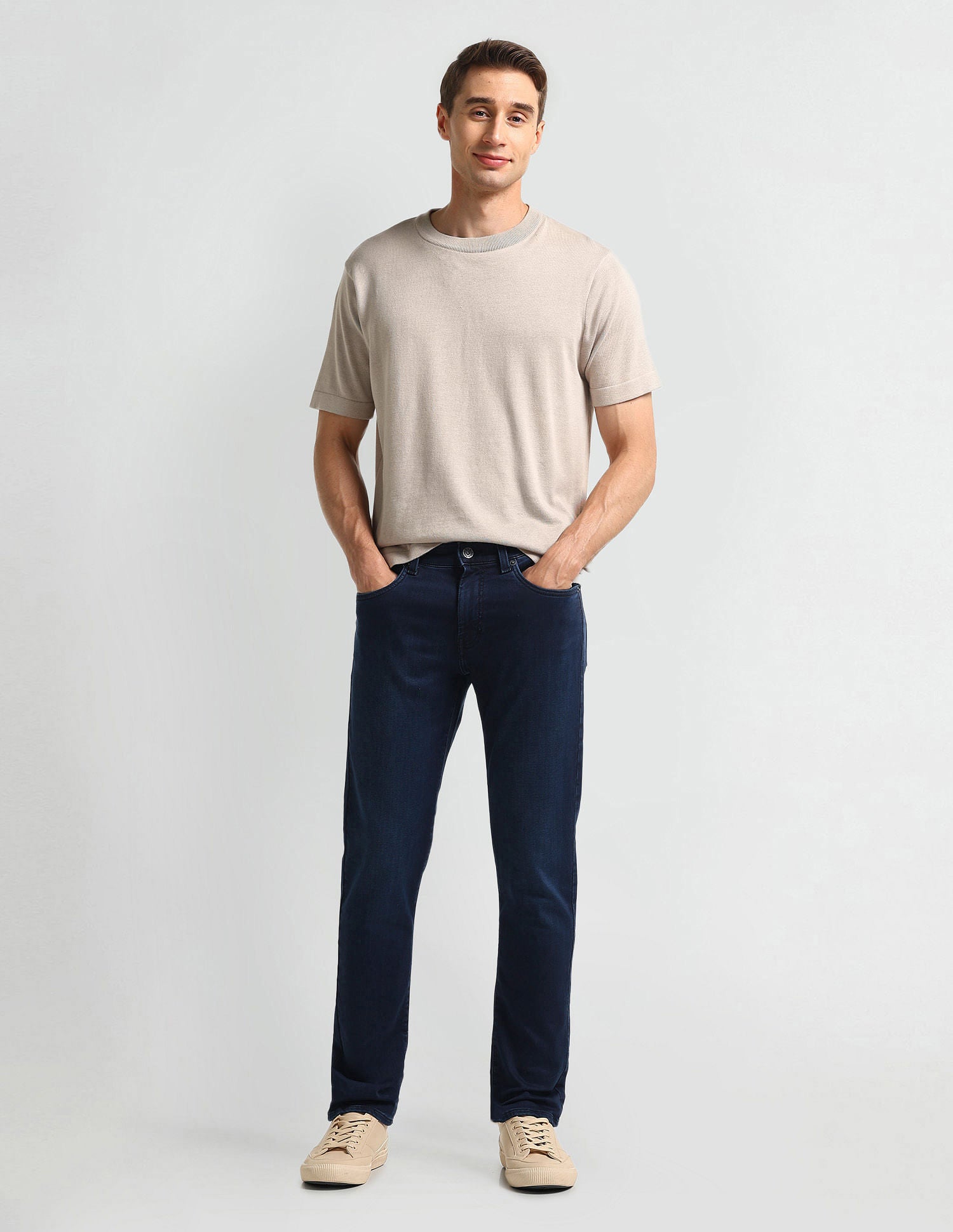 Slim Tapered Blue Jeans Dark-Blue - U.S. Polo Assn. India | Large