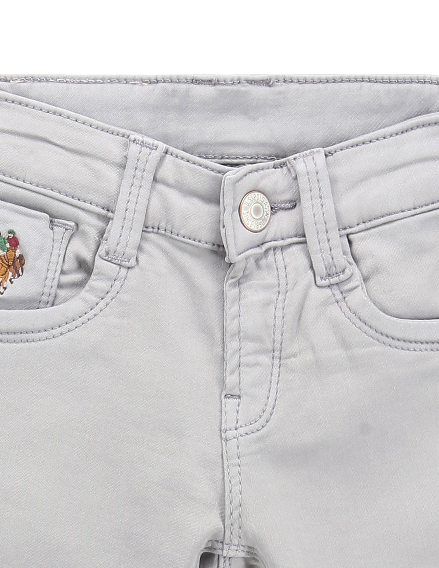 Boys Slim Fit Grey Jeans Grey - U.S. POLO ASSN. | Large