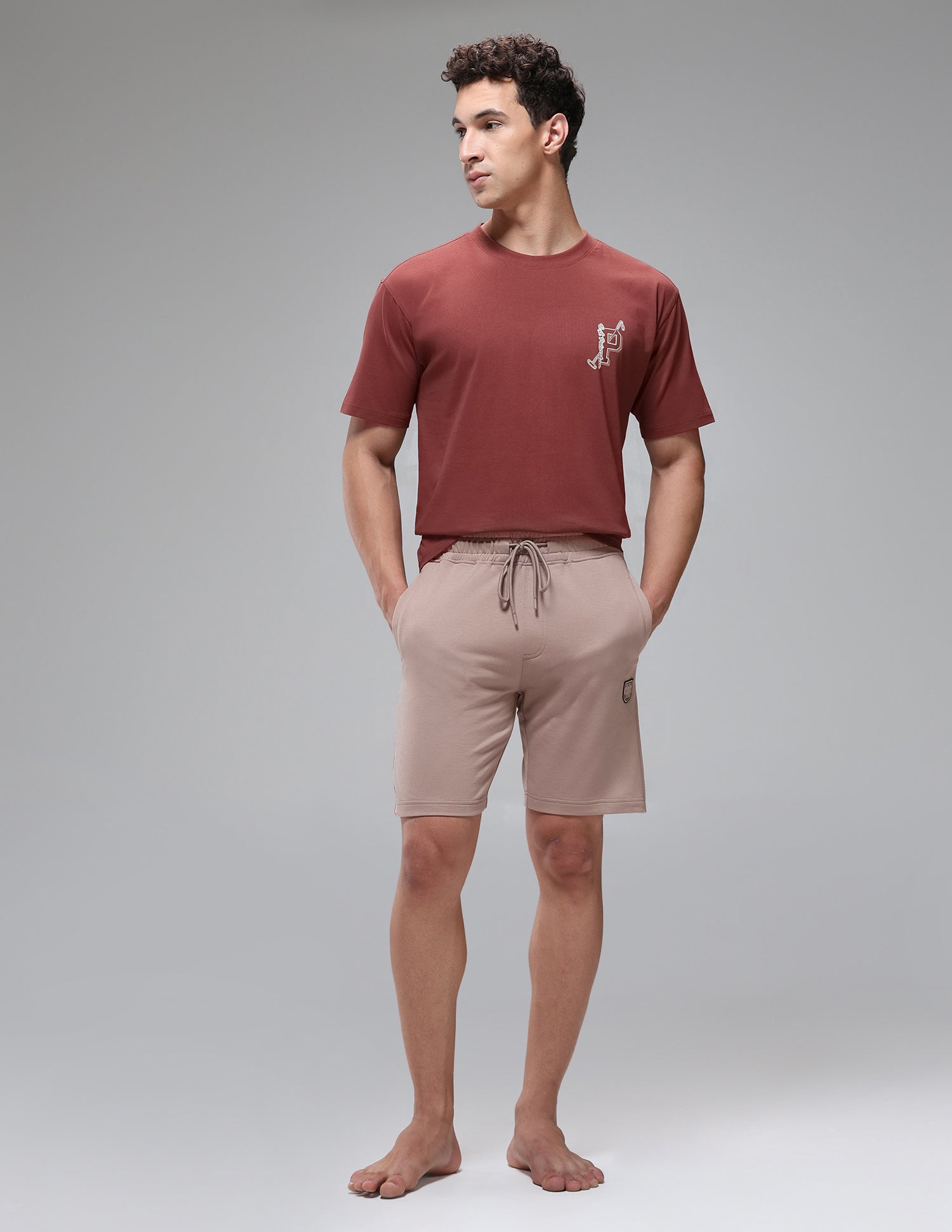 Cotton Rich OES11 Lounge Shorts Stucco - U.S. Polo Assn. India | Large