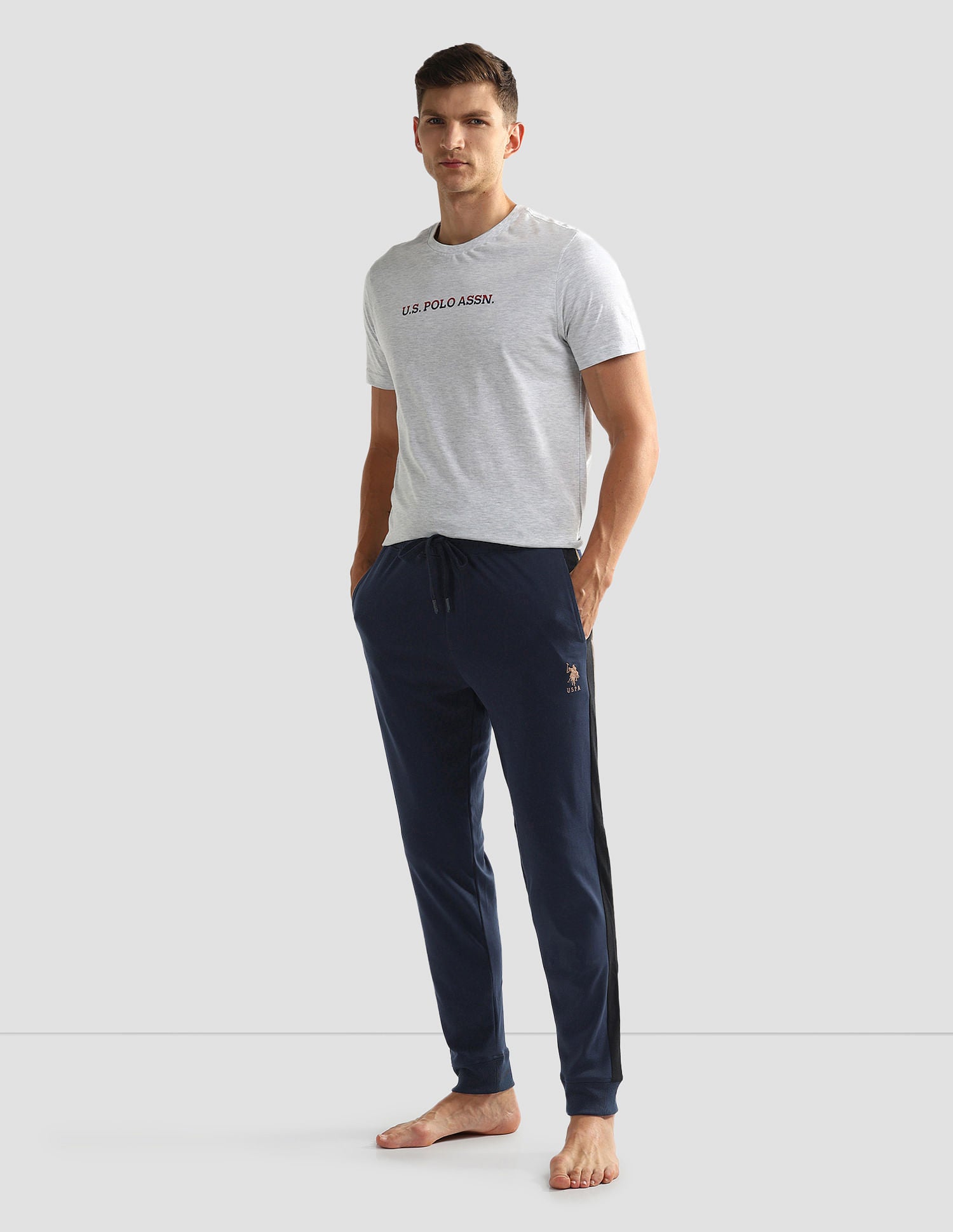 Solid OJ004 Lounge Joggers - Pack Of 1 Pageant Blue - U.S. POLO ASSN. | Large