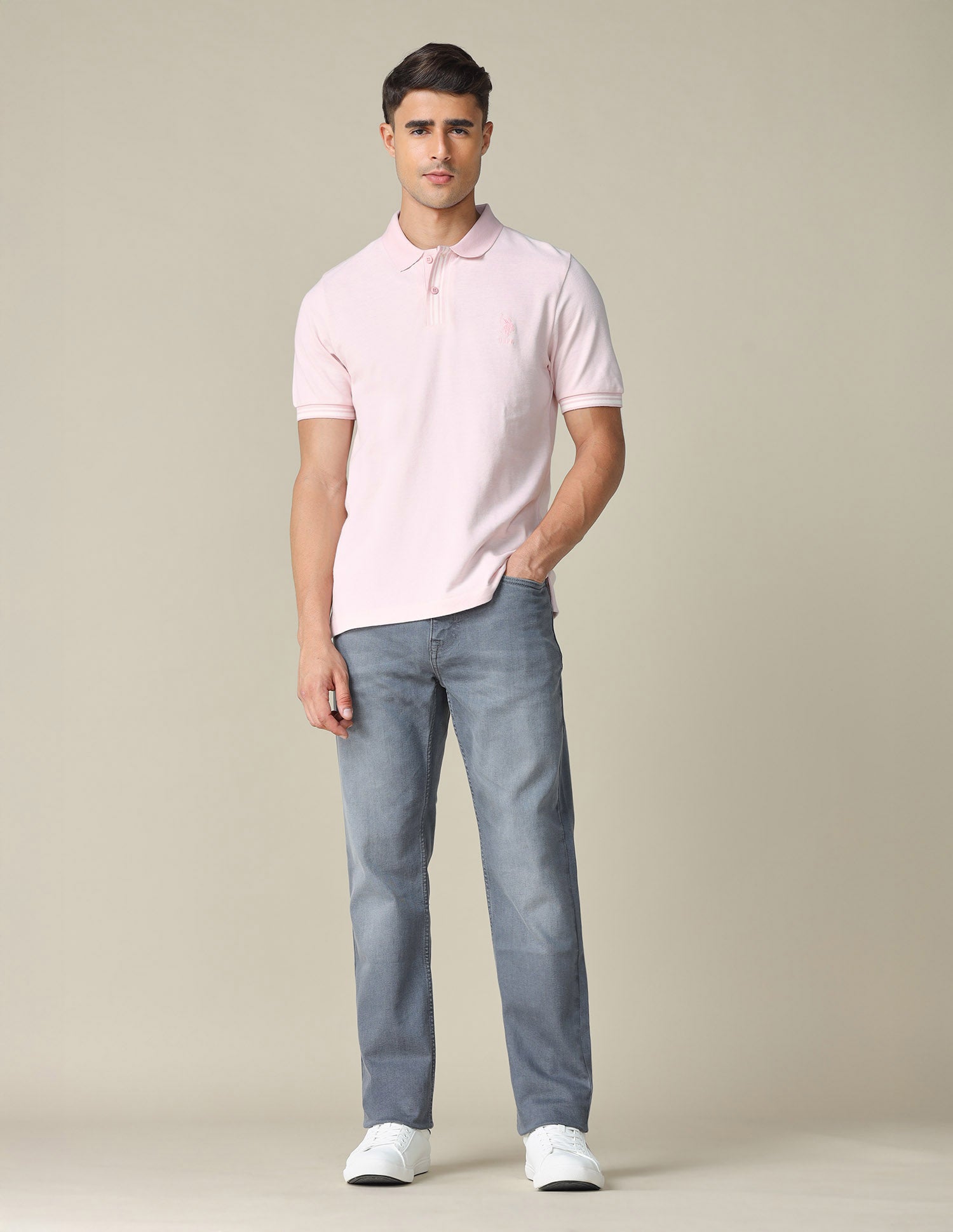 Pure Cotton Regular Fit Polo Shirt Pink - U.S. POLO ASSN. | Large
