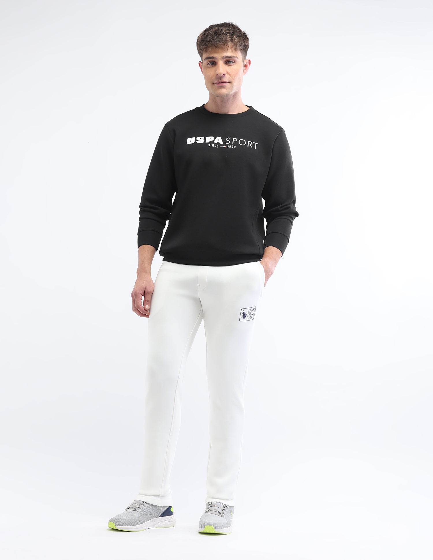 Brand Printed Space Dust Sweatshirt Black - U.S. POLO ASSN. | Large