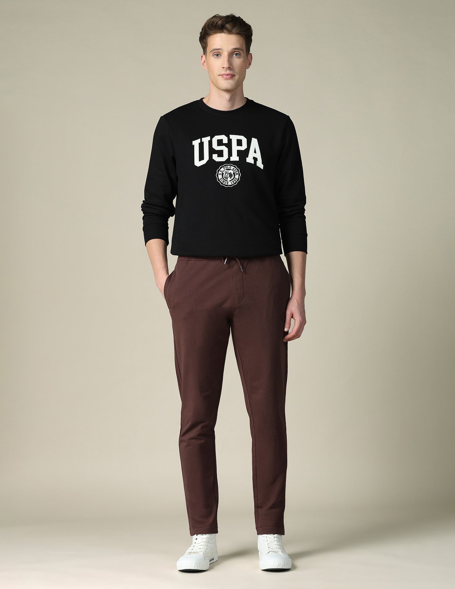 Mid Rise Regular Fit Track Pants Choco - U.S. POLO ASSN. | Large