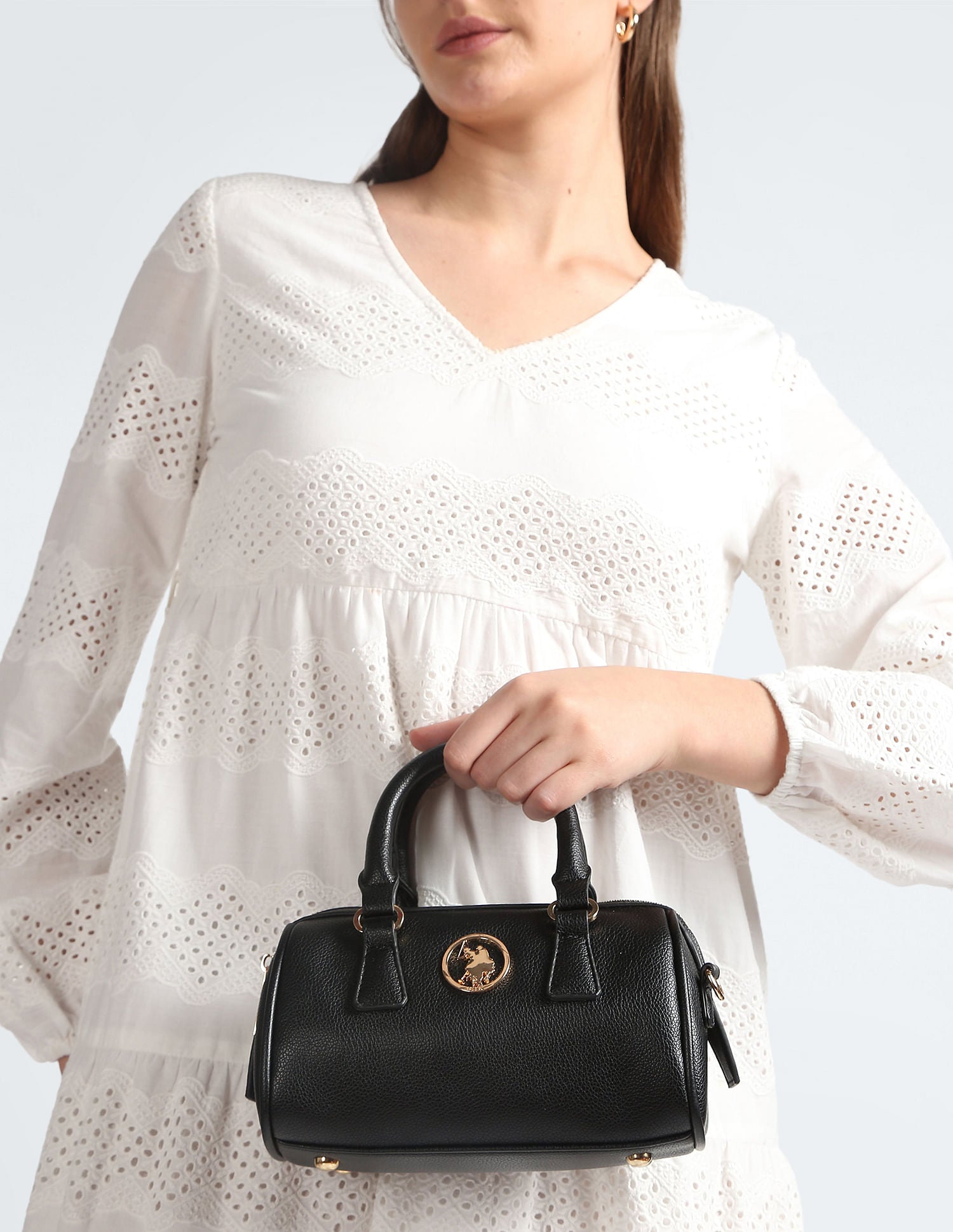 Detachable Strap Bowler Sling Bag Black - U.S. POLO ASSN. | Large