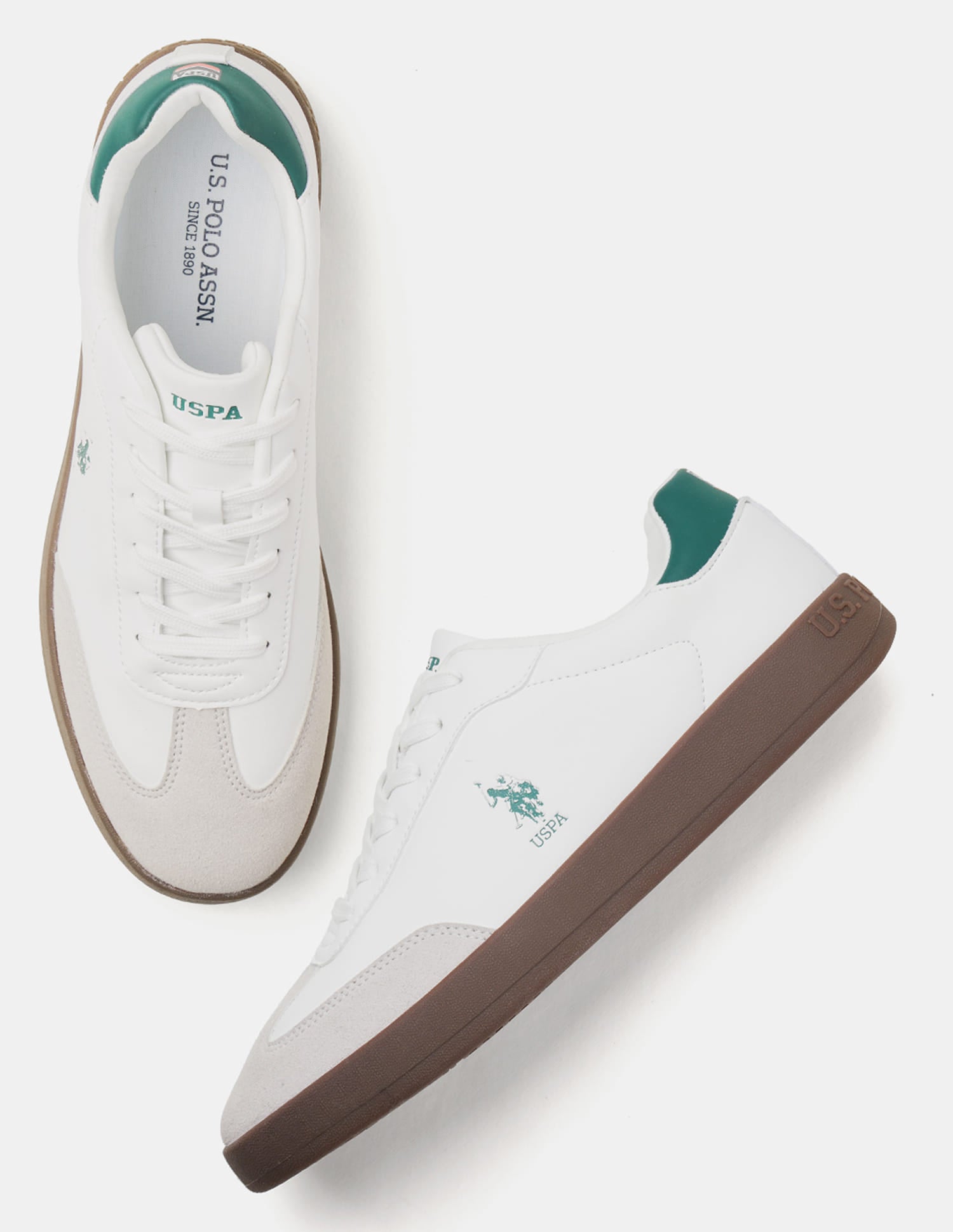 Men Coba 2.0 Colourblocked Round Toe Sneakers Off White - U.S. Polo Assn. India | Large