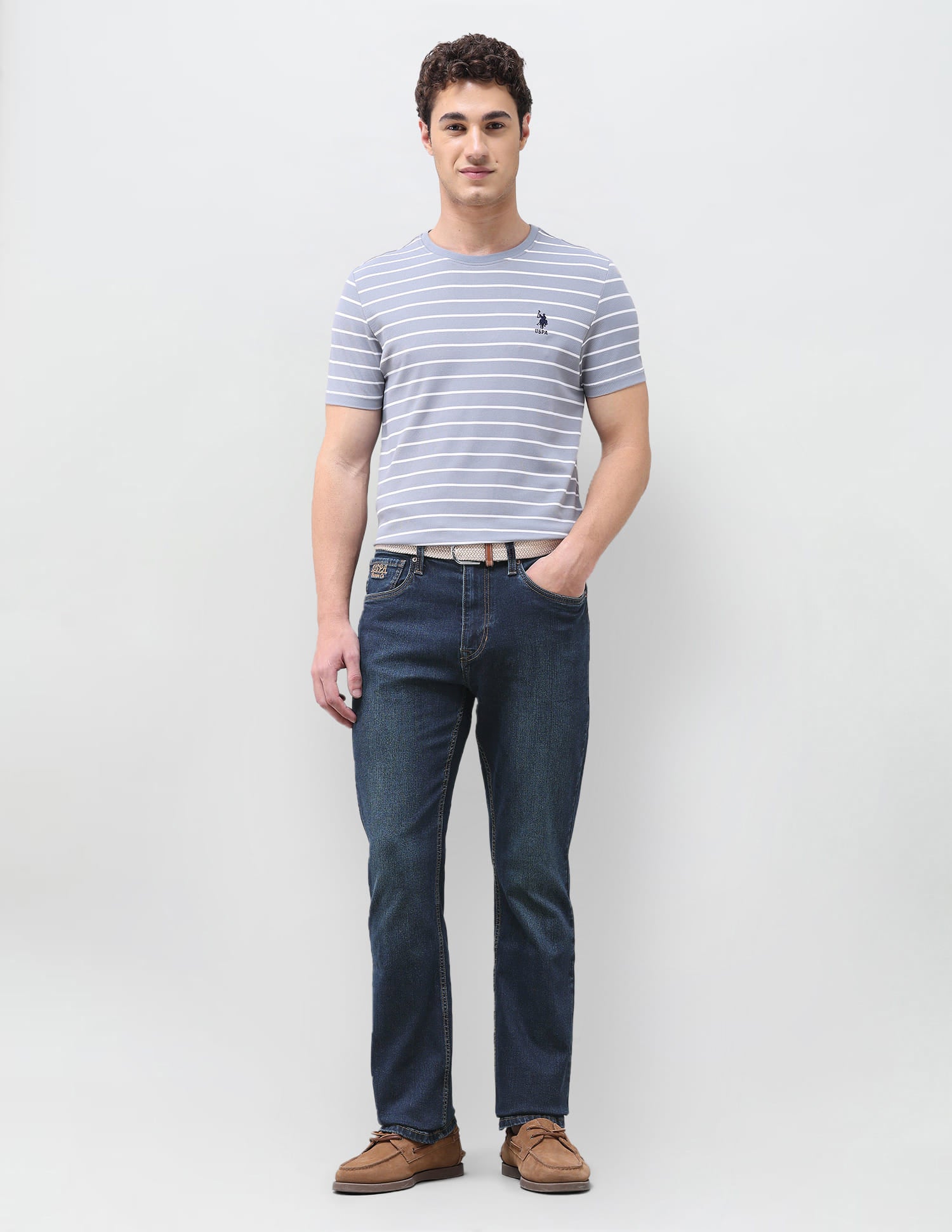 Solid Bootcut Fit Jeans Blue - U.S. Polo Assn. India | Large