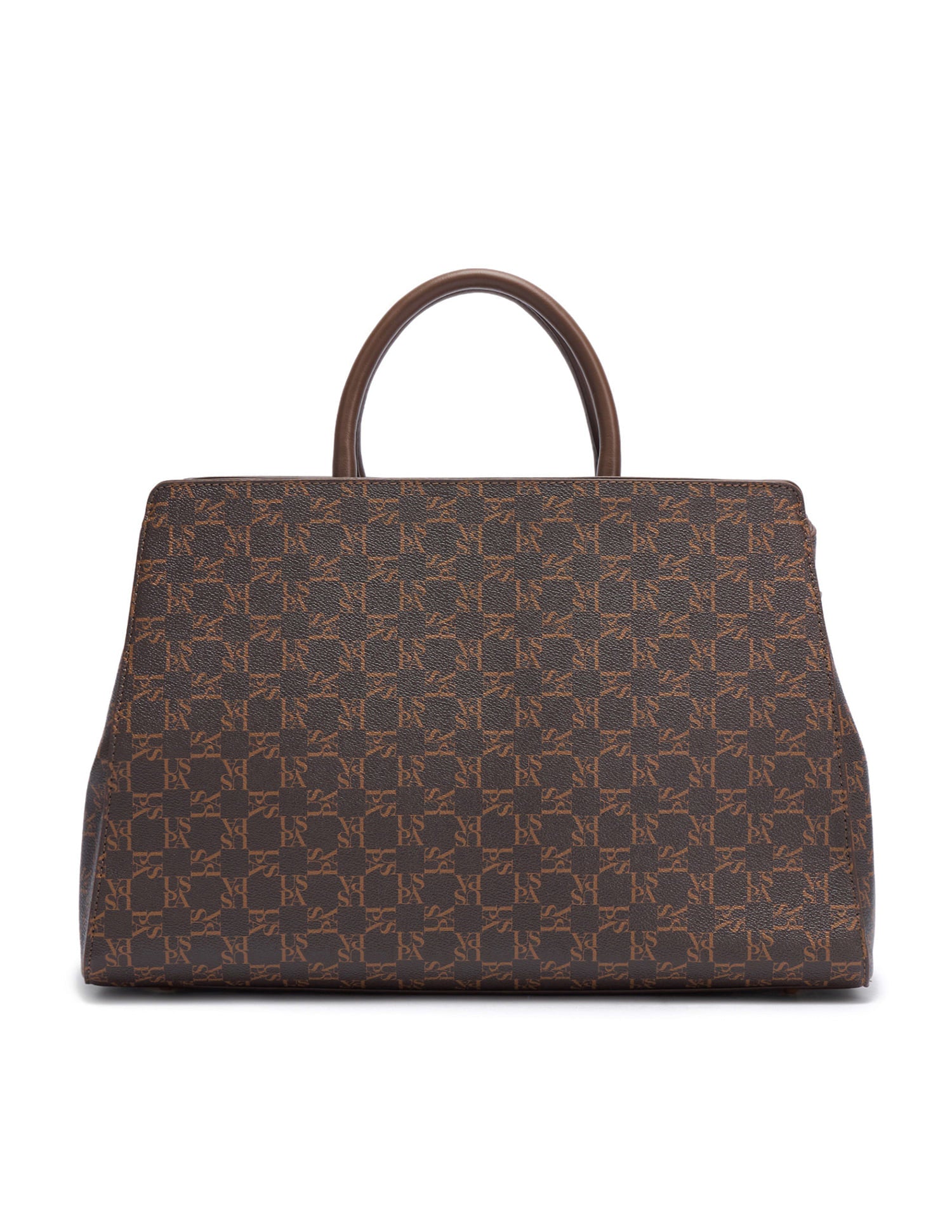 Carla Brand Printed Satchel Bag Dark Brown - U.S. Polo Assn. India | Large