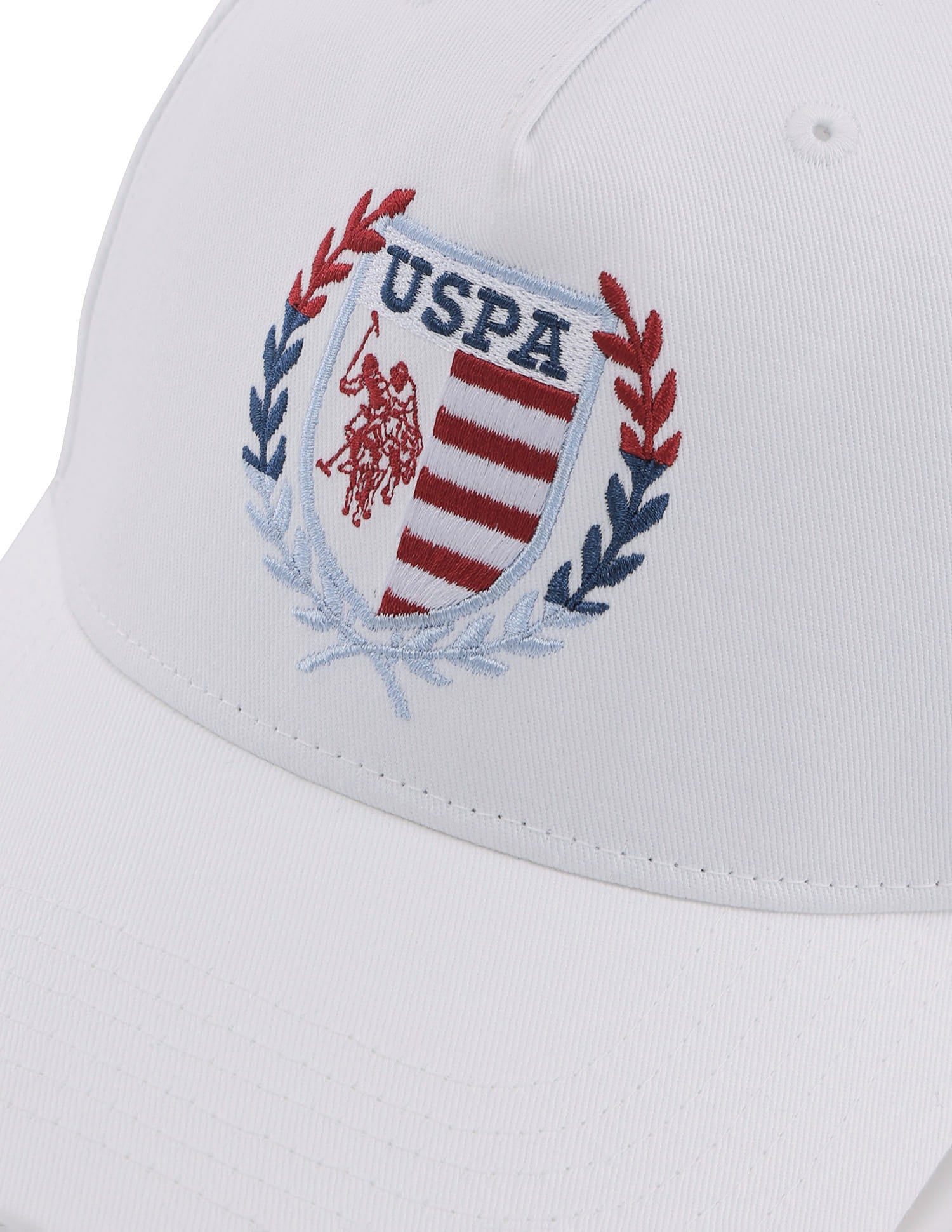 Brand Embroidered Twill Cap White - U.S. Polo Assn. India | Large