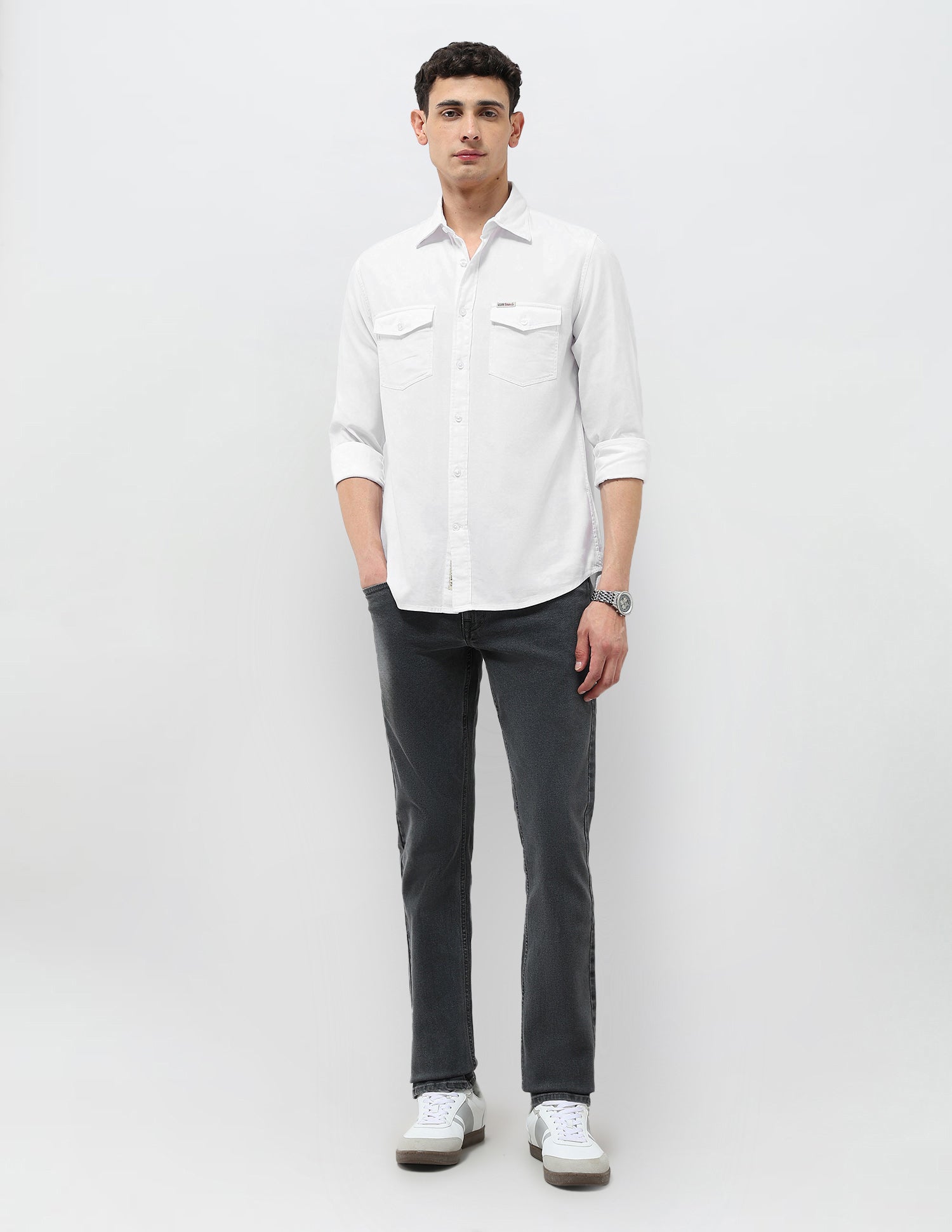 Solid Regular Fit Shirt White - U.S. Polo Assn. India | Large