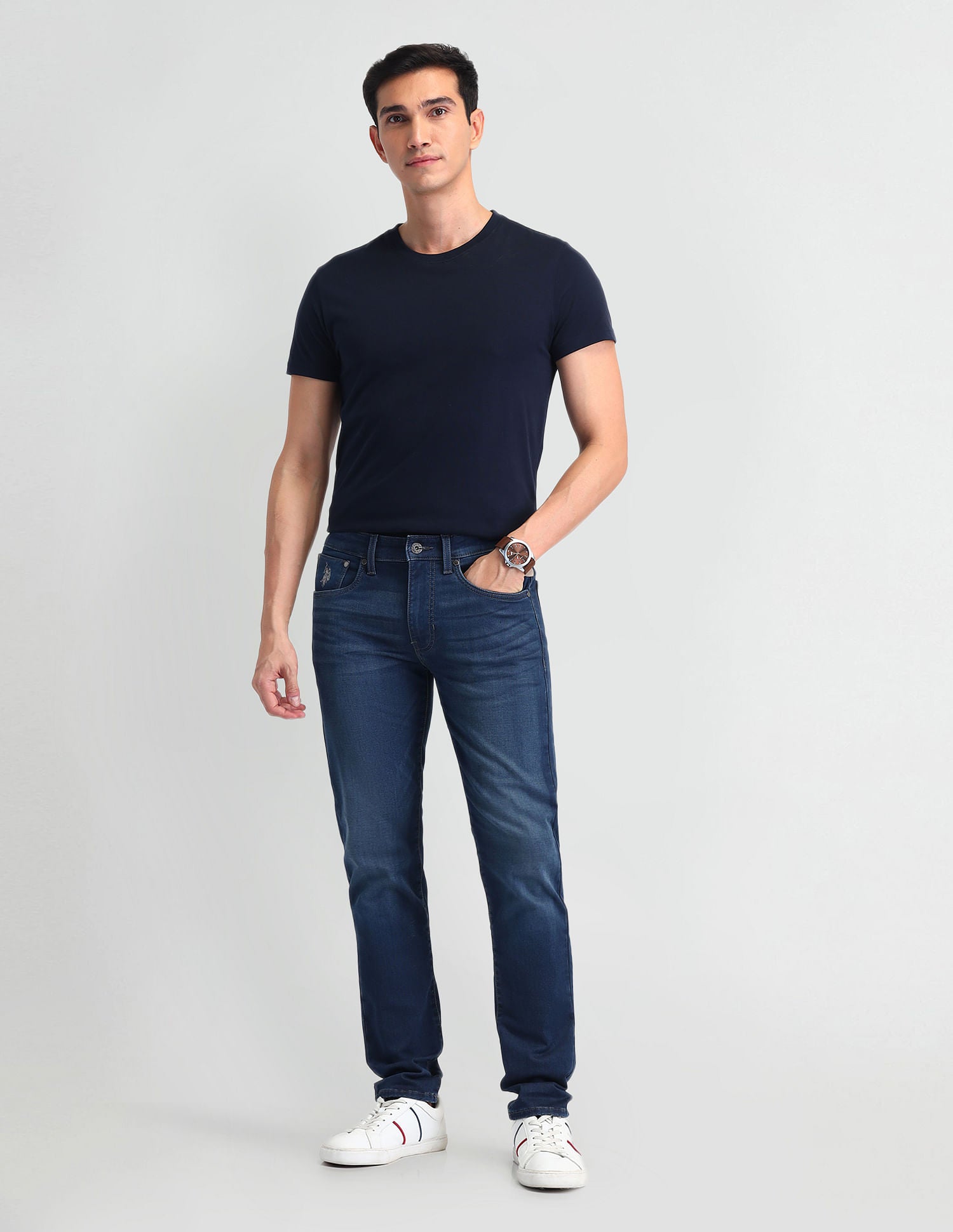 Regallo Skinny Fit Blue Jeans Blue - U.S. Polo Assn. India | Large