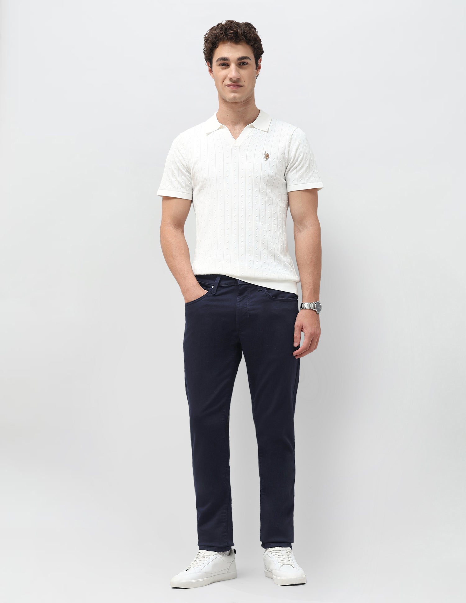 Brandon Slim Tapered Fit Blue Jeans Navy - U.S. Polo Assn. India | Large