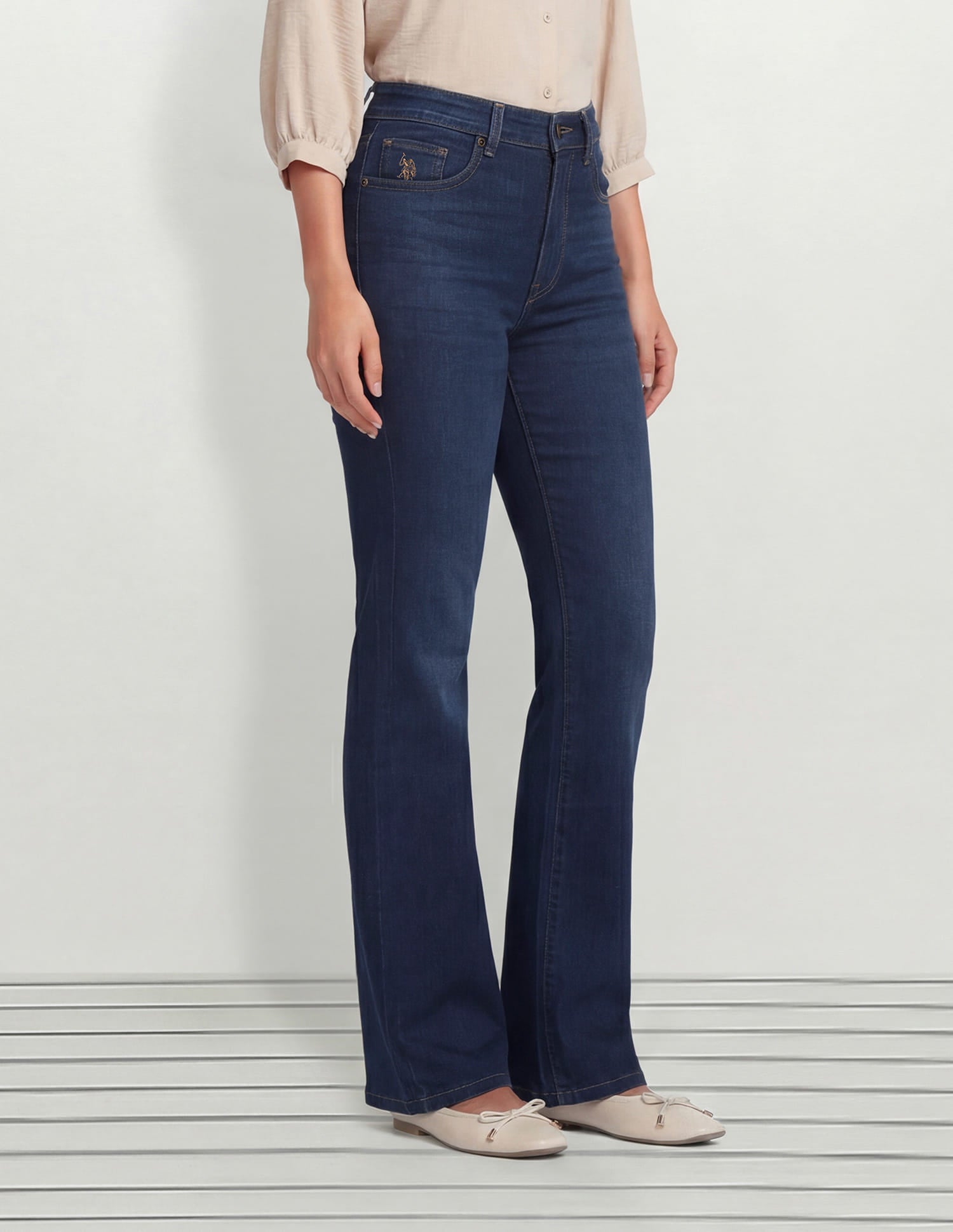 High Rise Bootcut Jeans Blue - U.S. Polo Assn. India | Large