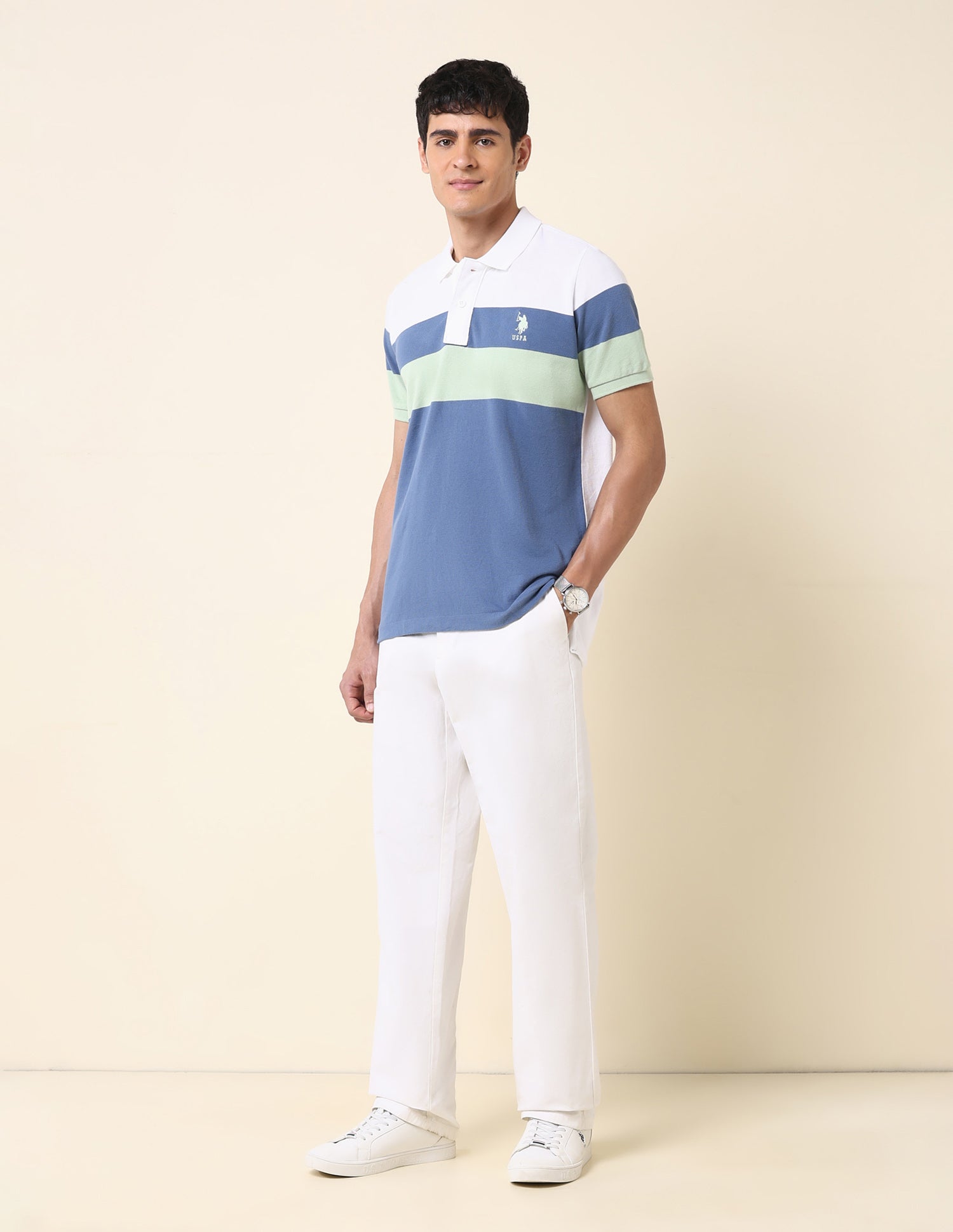 Slim Fit Classic Polo Shirt Blue - U.S. Polo Assn. India | Large