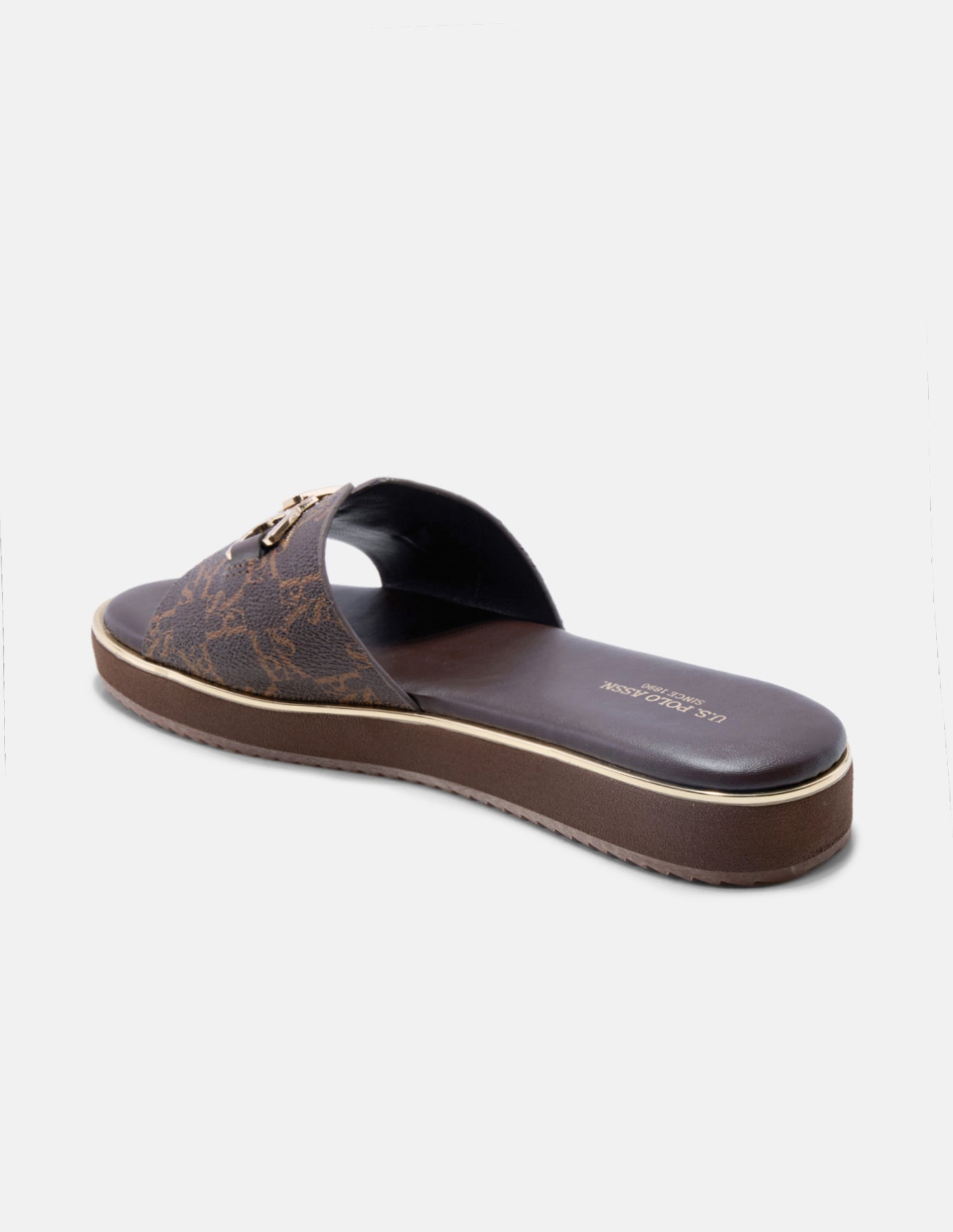 Monogram Viha Sandals Dark Brown - U.S. Polo Assn. India | Large