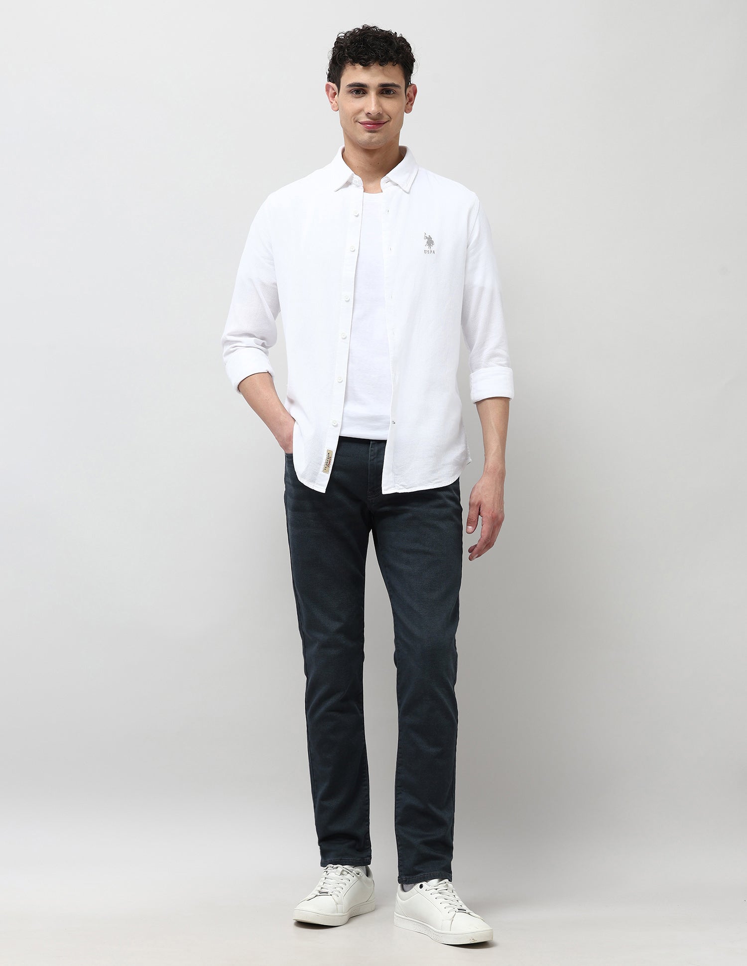 Brandon Slim Tapered Fit Green Jeans Dark Wash - U.S. POLO ASSN. | Large