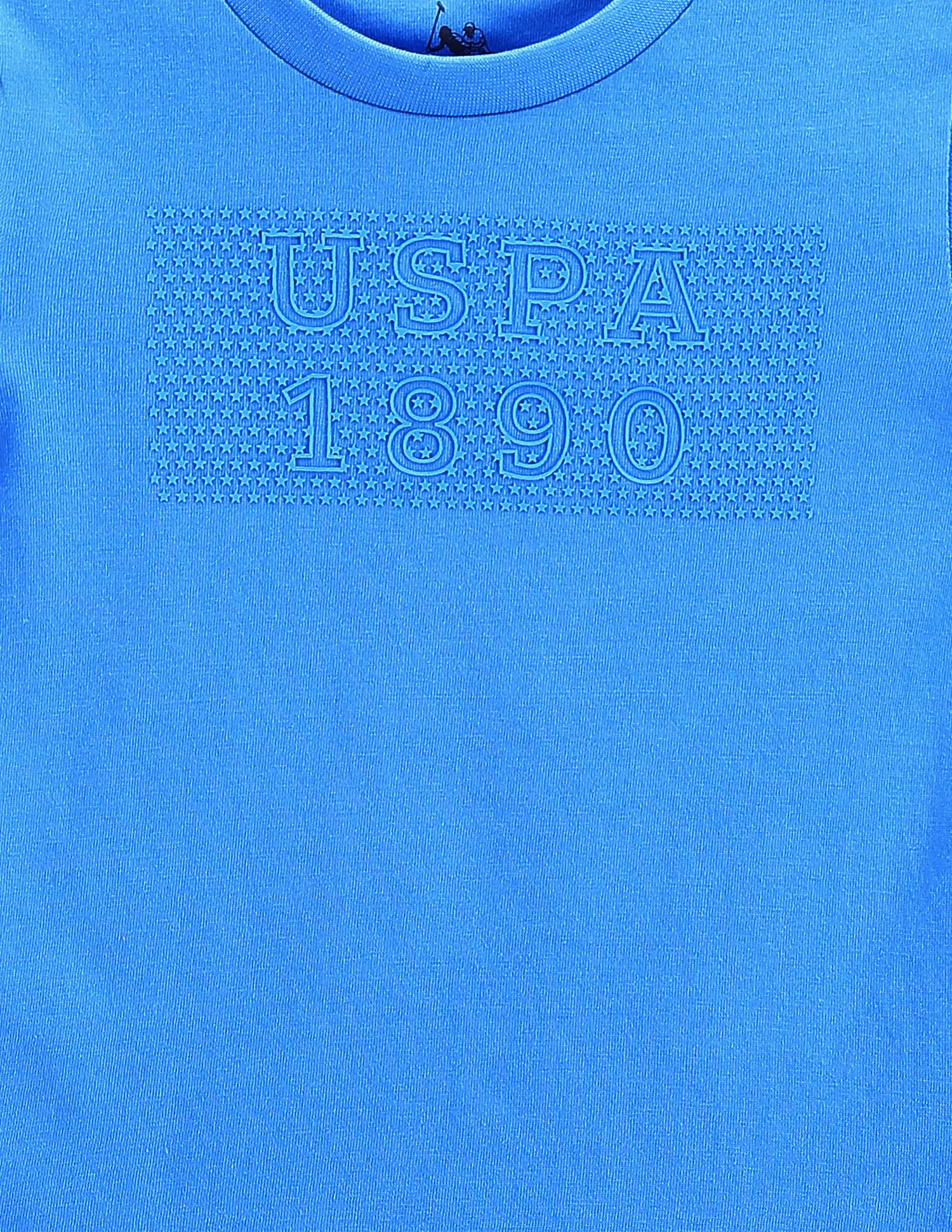 Boys Brand Print Cotton T-Shirt Turquoise - U.S. Polo Assn. India | Large