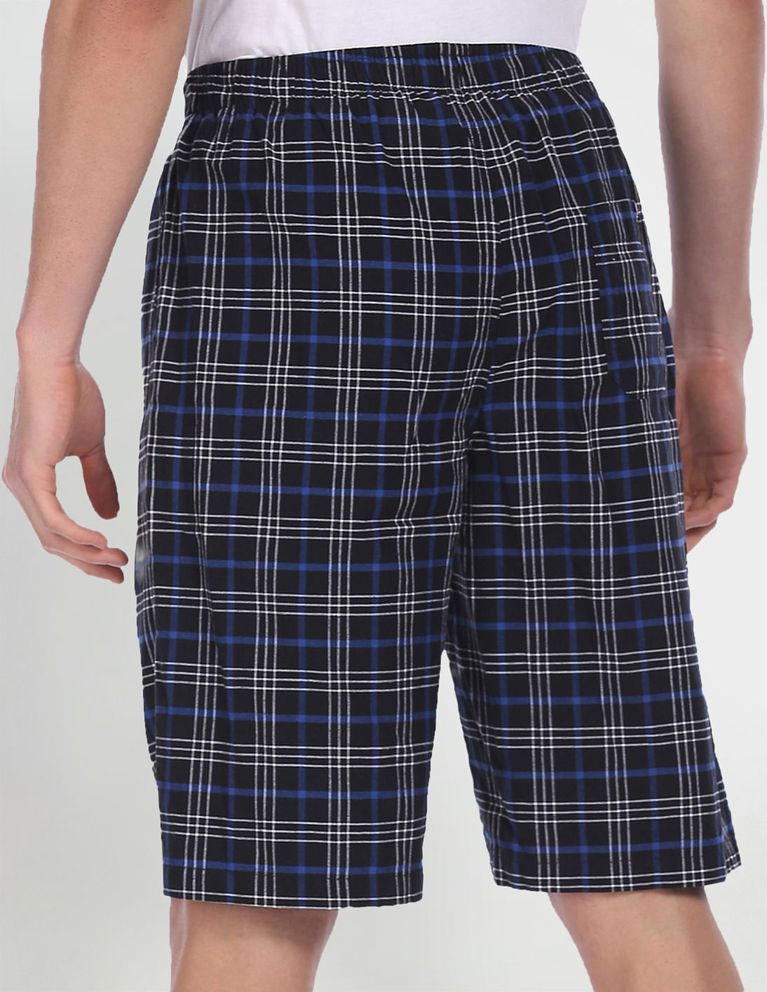 Pure Cotton Checked I692 Bermudas - Pack Of 1 Black - U.S. POLO ASSN. | Large