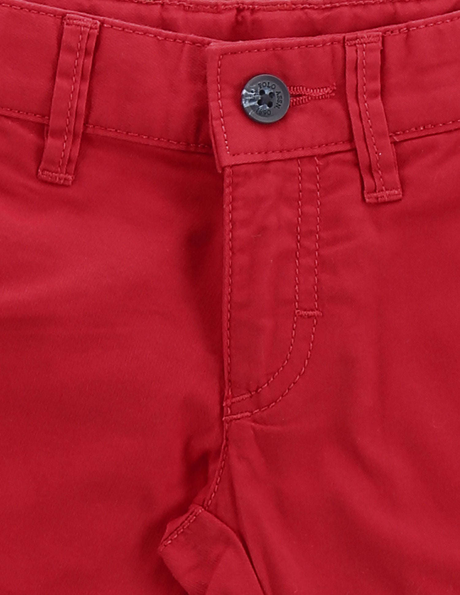 Boys Solid Cotton Shorts Red - U.S. Polo Assn. India | Large