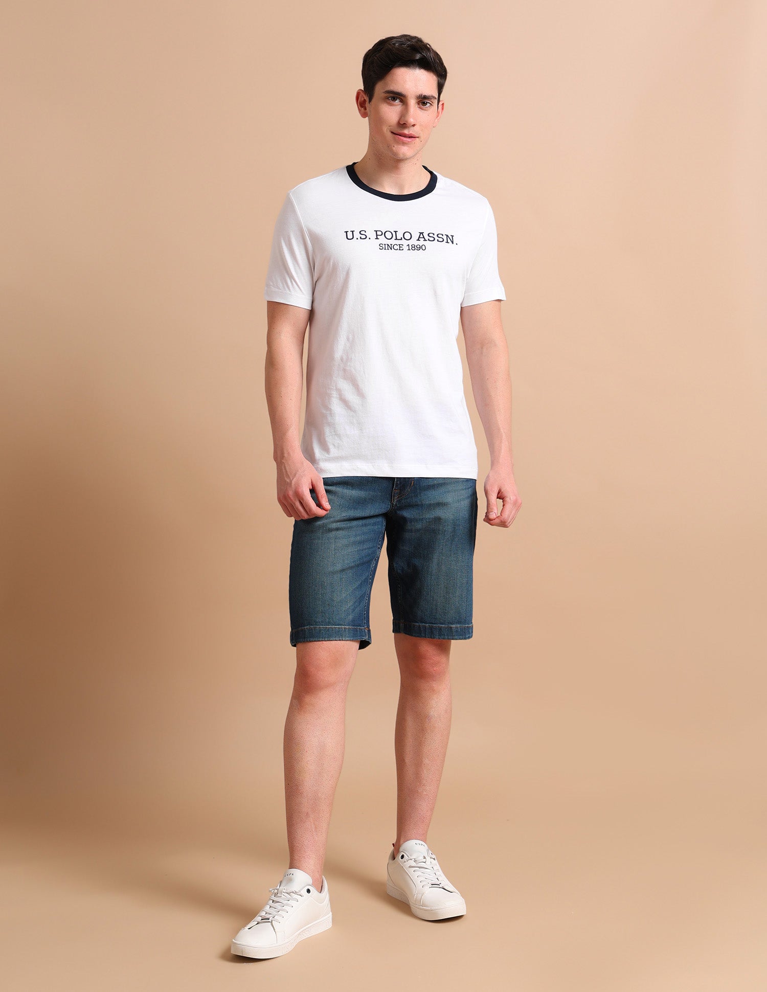 Embroidered Logo T-Shirt White - U.S. POLO ASSN. | Large