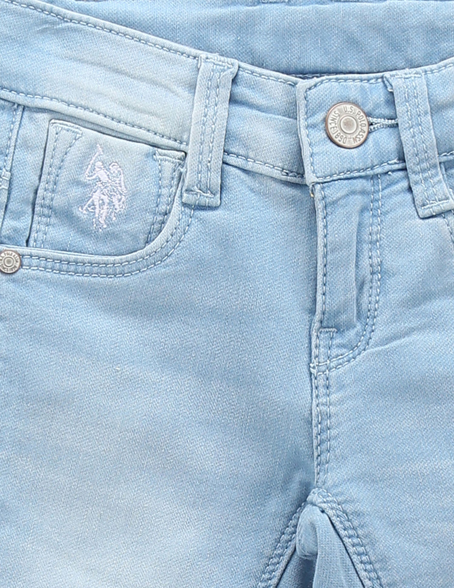 Boys Slim Fit Blue Jeans Blue - U.S. Polo Assn. India | Large
