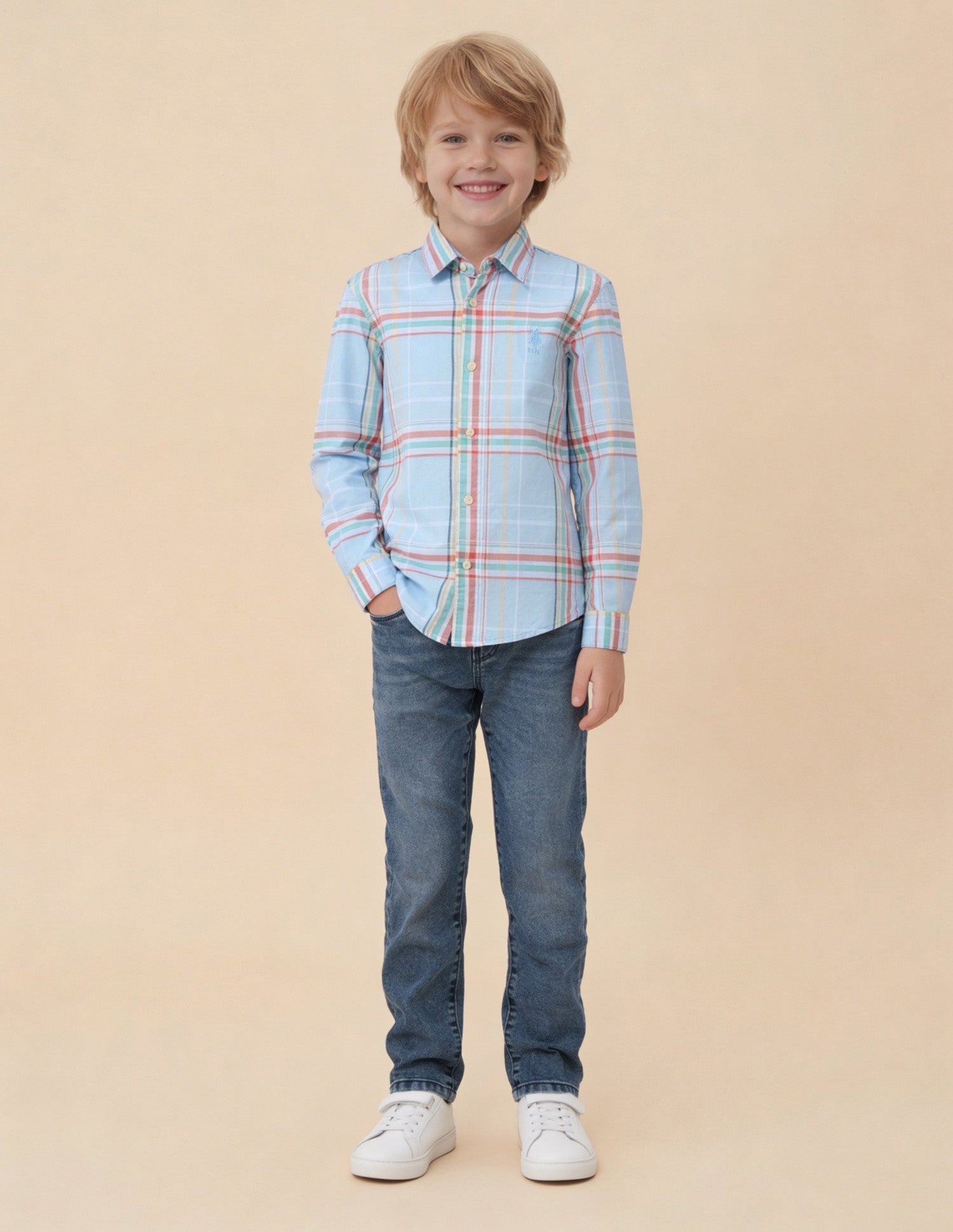 Tartan Checked Oxford Shirt Multi3 - U.S. Polo Assn. India | Large