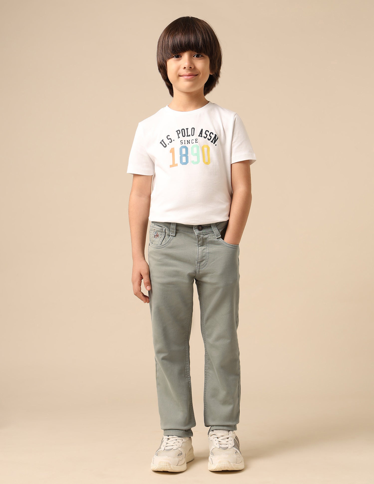 Boys Mid Rise Relaxed Fit Jeans Olive - U.S. POLO ASSN. | Large