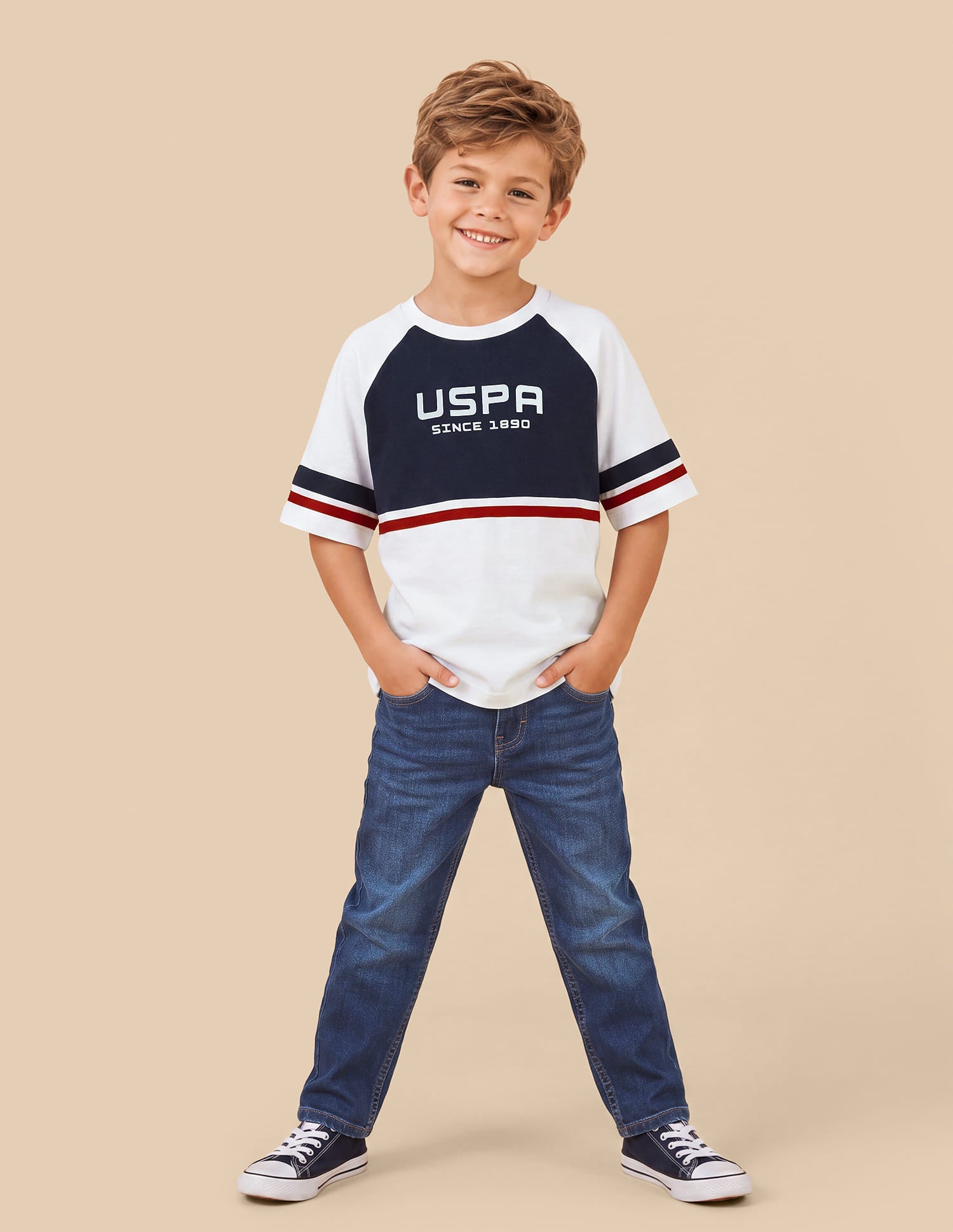 Brand Printed Oversized Fit T-Shirt White - U.S. Polo Assn. India | Large