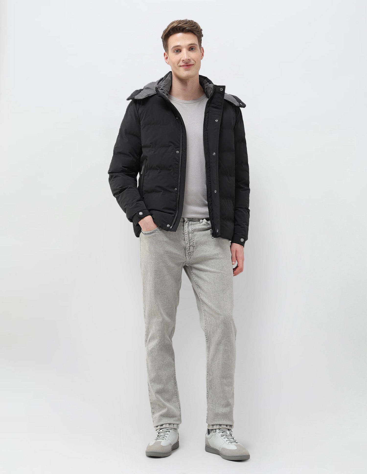 Detachable Hood Smartheat Jacket Black - U.S. POLO ASSN. | Large