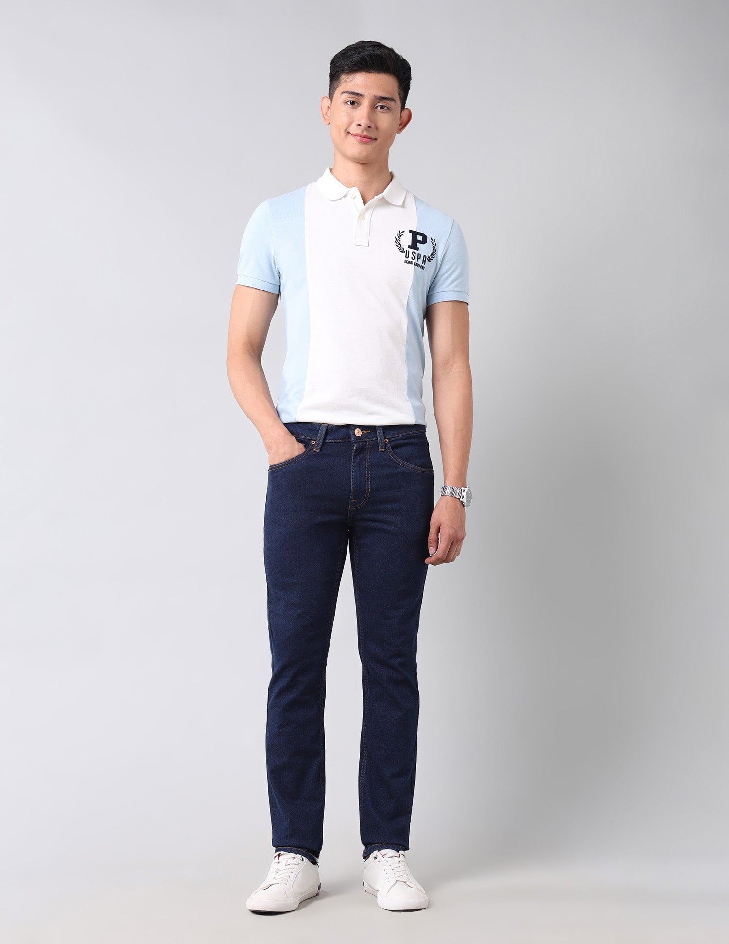 Regallo Skinny Fit Blue Jeans Blue - U.S. Polo Assn. India | Large