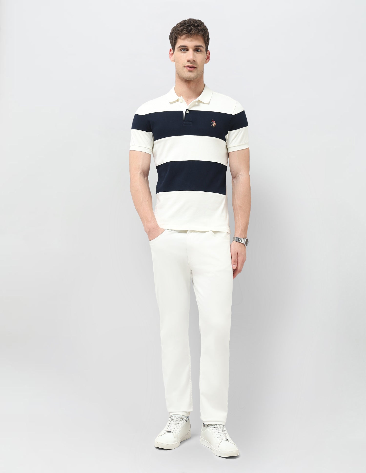 Colourblocked Regular Fit Polo Shirt Navy - U.S. POLO ASSN. | Large