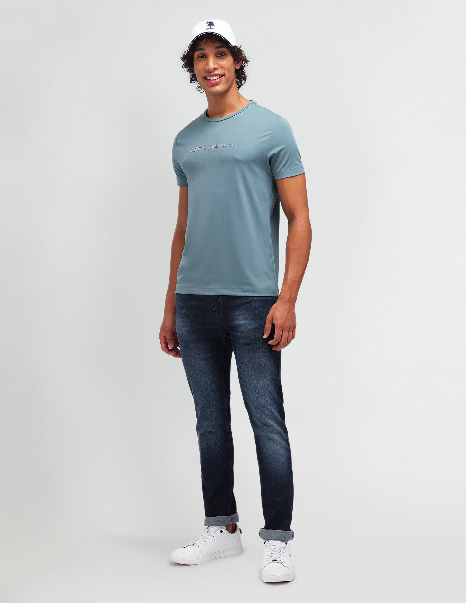 Solid Muscle Fit T-Shirt Blue - U.S. Polo Assn. India | Large