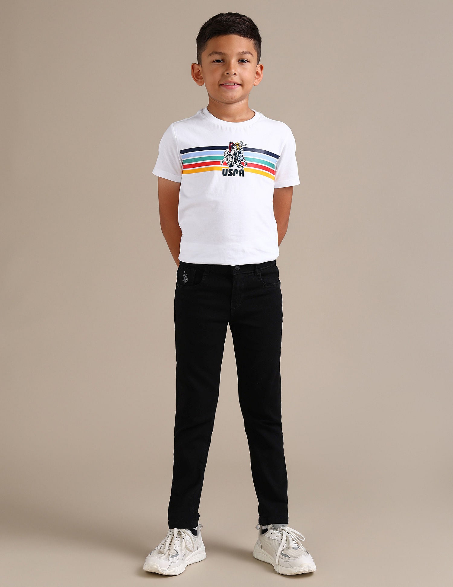 Slim fit Solid Jeans Black - U.S. POLO ASSN. | Large