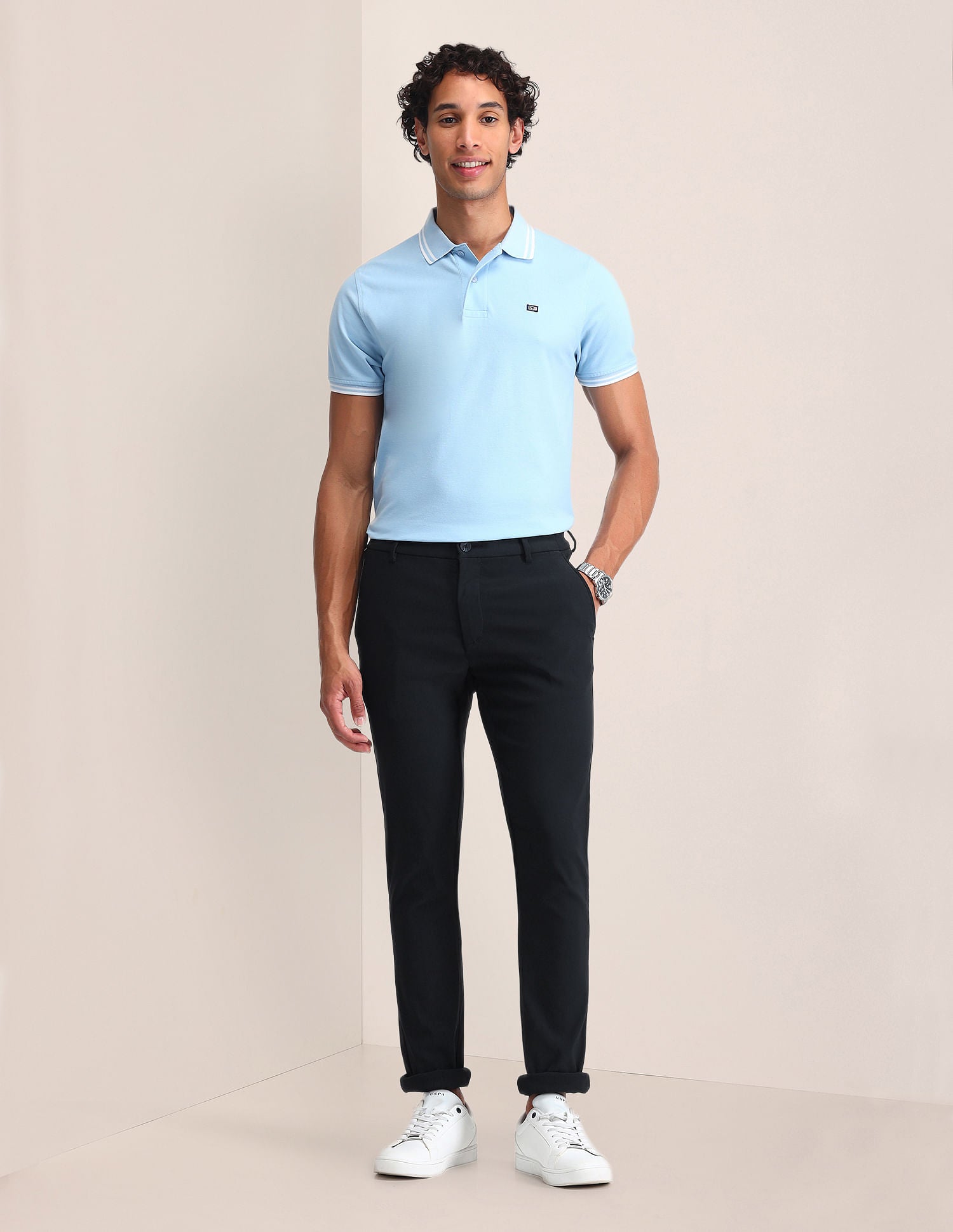 Mid Rise Austin Slim Fit Trousers Navy - U.S. POLO ASSN. | Large