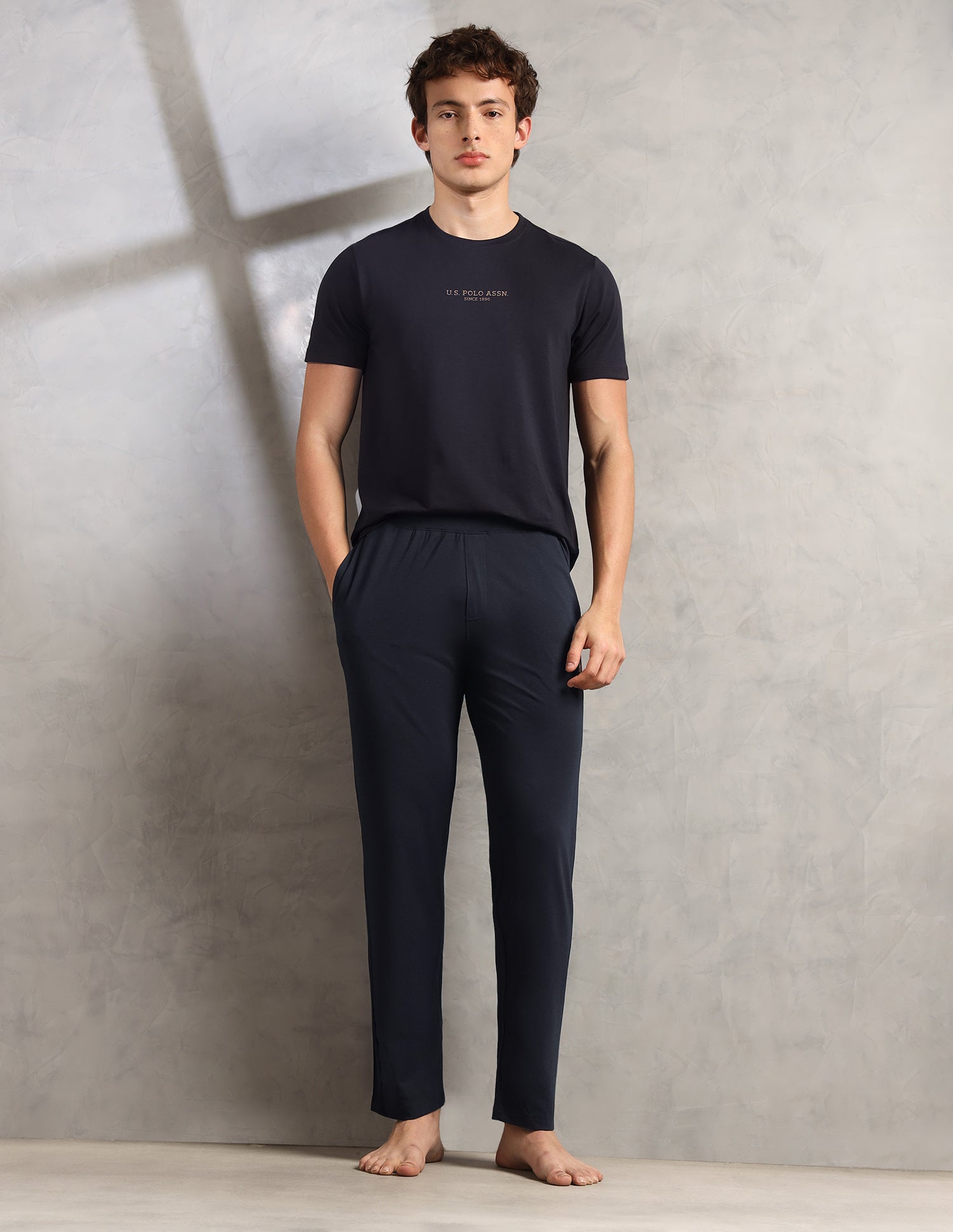 Relaxed Fit Breathable PR001-PL - Lounge Pants Pack Of 1 Navy - U.S. Polo Assn. India | Large