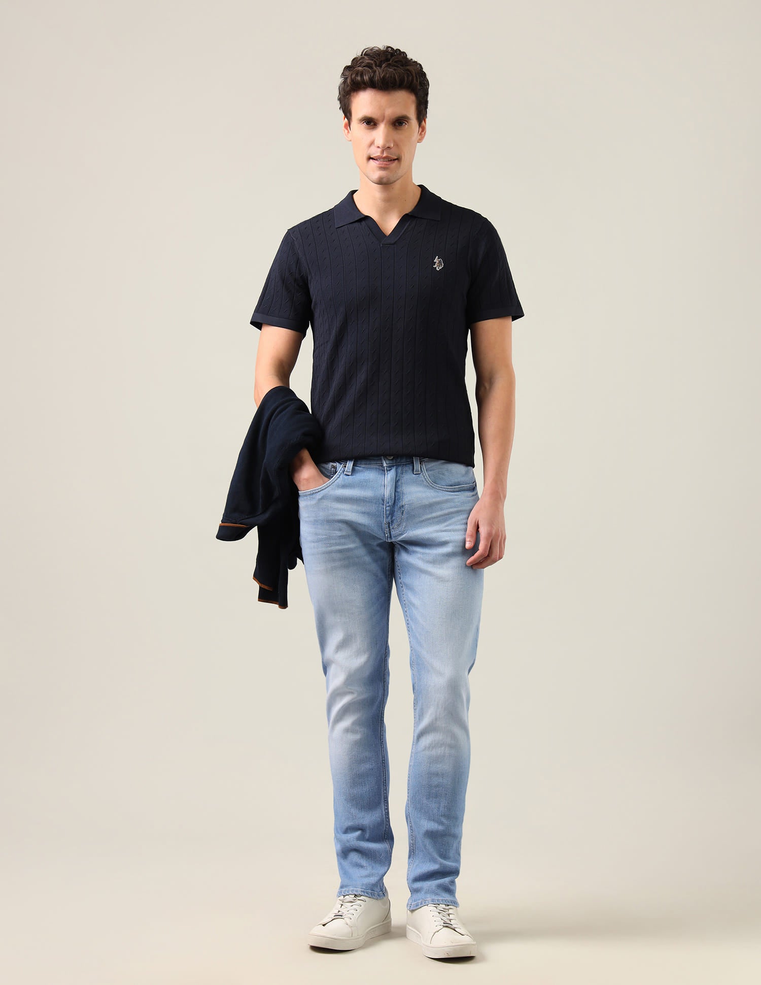 Brandon Slim-Tapered Fit Blue Jeans Blue - U.S. Polo Assn. India | Large