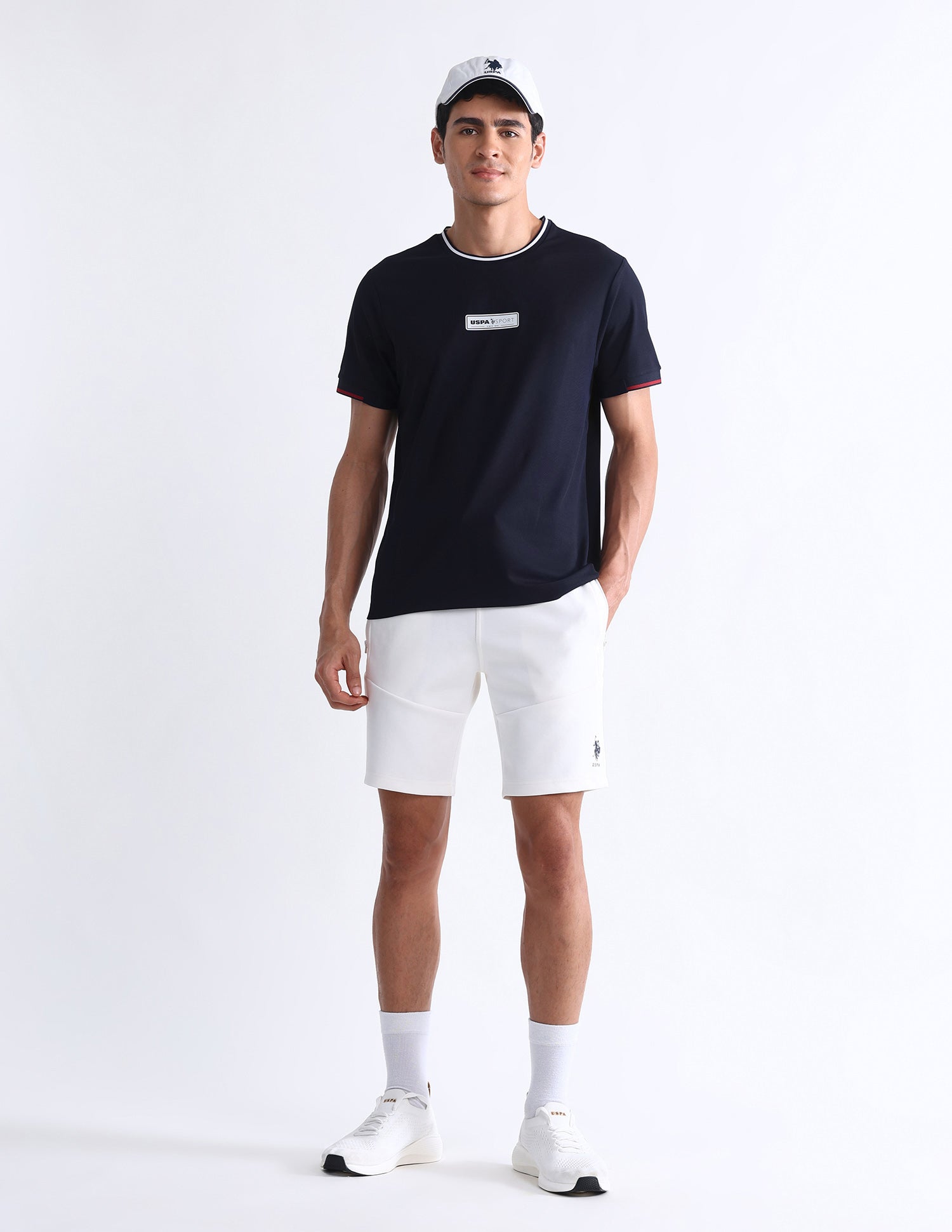 Solid Slim Fit T-Shirt Navy - U.S. Polo Assn. India | Large