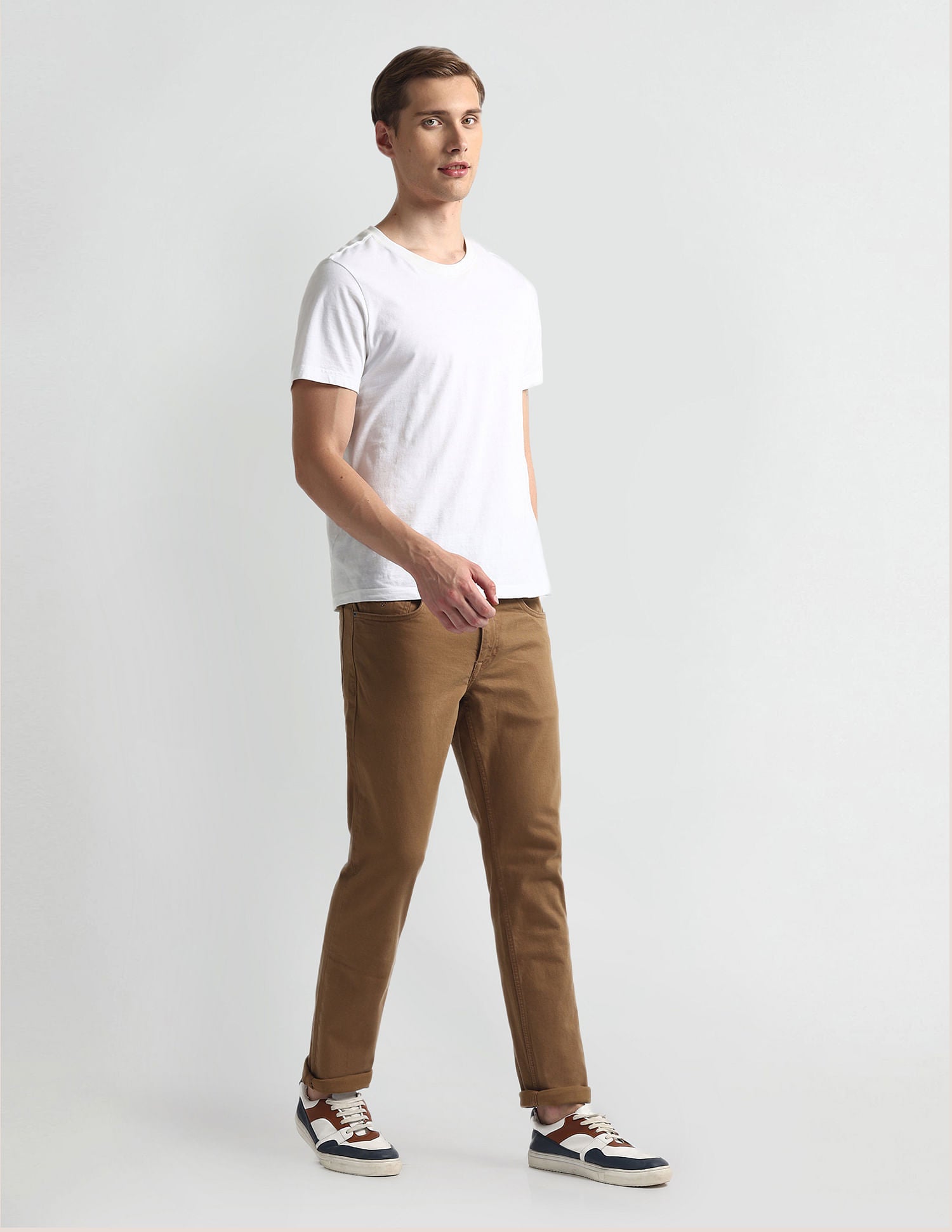 Brandon Slim Tapered Brown Jeans Brown - U.S. Polo Assn. India | Large