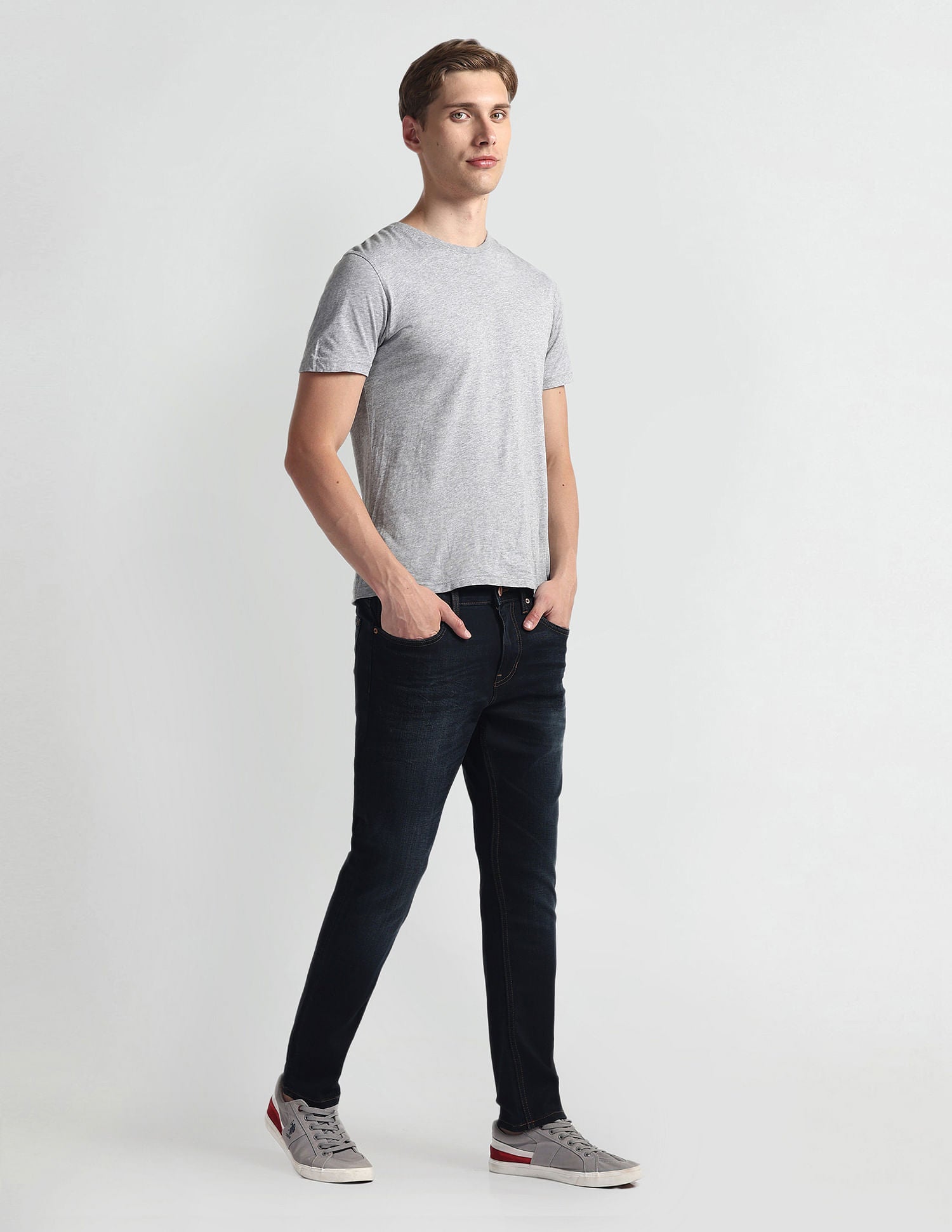Regallo Skinny Fit Blue Jeans Blue - U.S. Polo Assn. India | Large