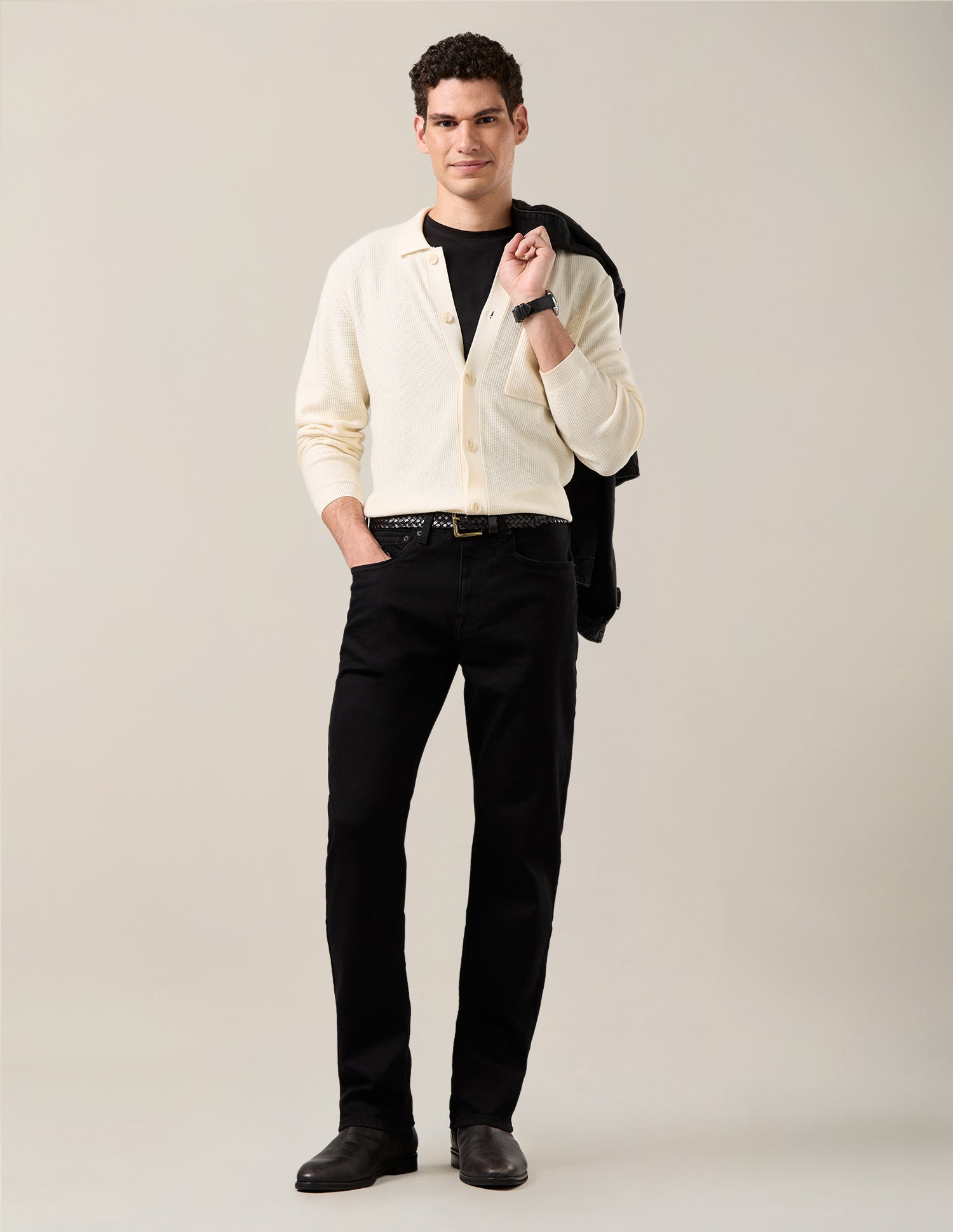 Harold Slim Straight Fit Black Jeans Black - U.S. Polo Assn. India | Large
