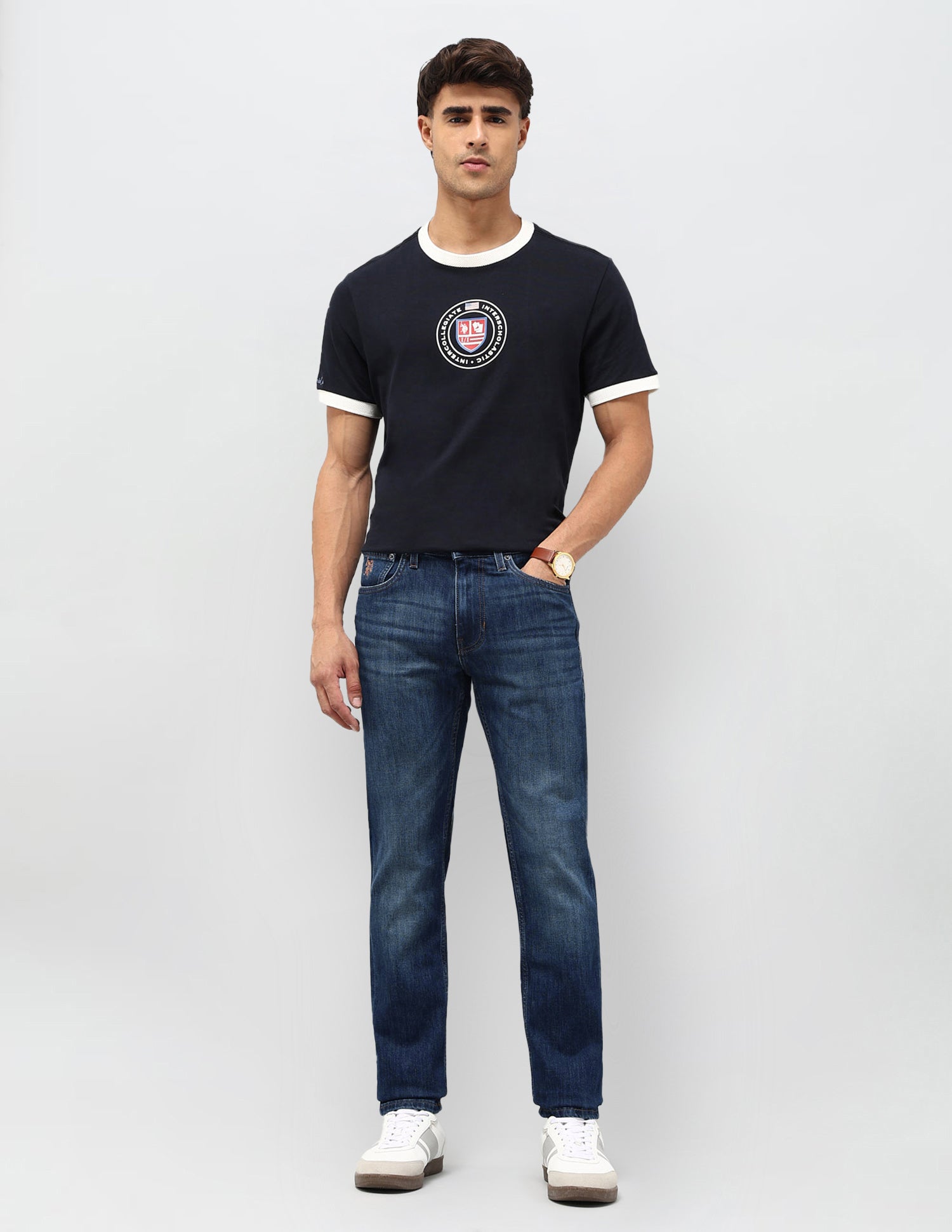 Regallo Skinny Fit Blue Jeans Dark Blue - U.S. POLO ASSN. | Large