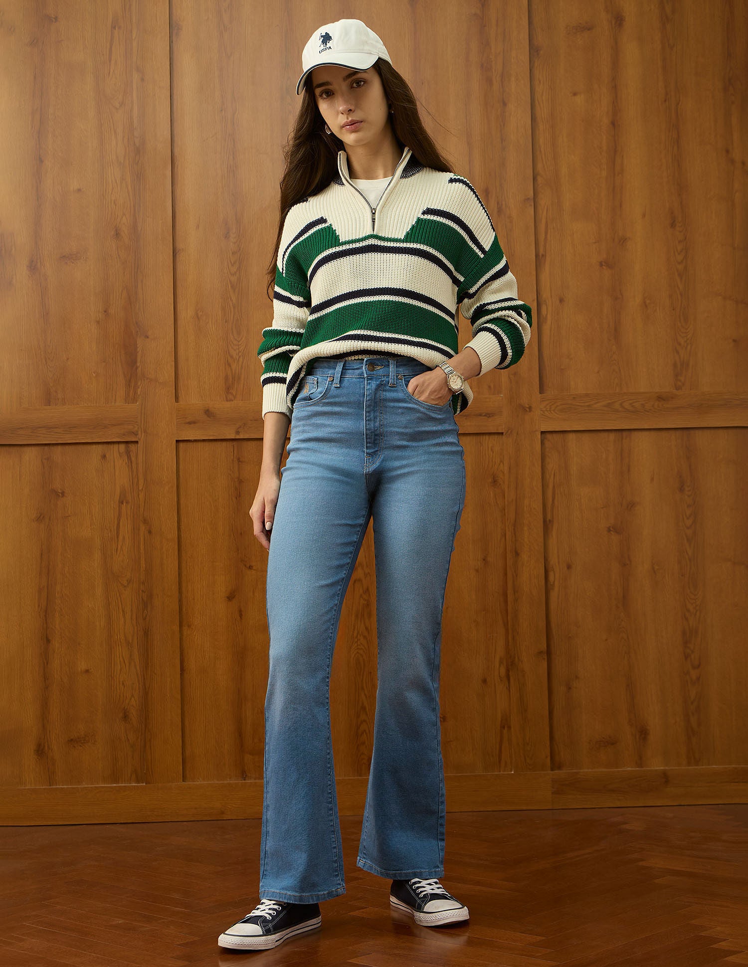 Ultra High Rise Bootcut Jeans Blue - U.S. POLO ASSN. | Large