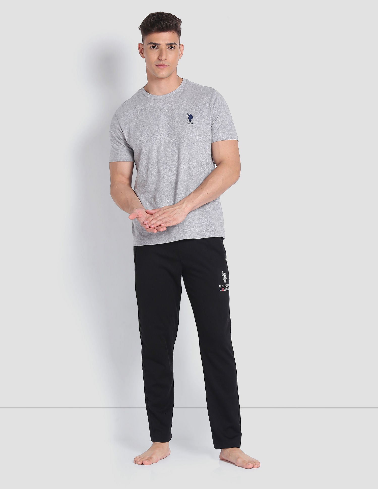 Solid LR006 Lounge Track Pants - Pack Of 1 Black - U.S. POLO ASSN. | Large