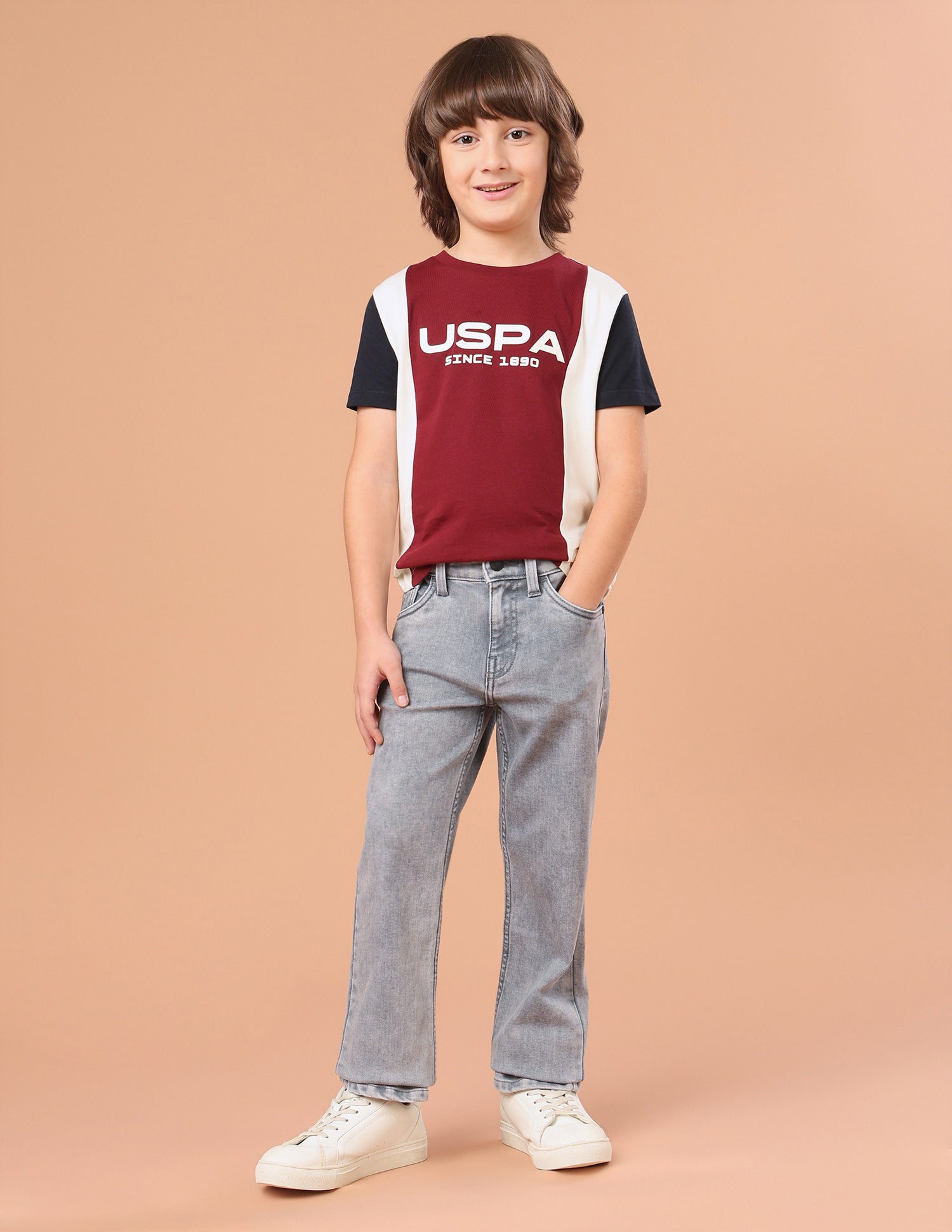 Mid Rise Slim Fit Jeans Grey - U.S. Polo Assn. India | Large